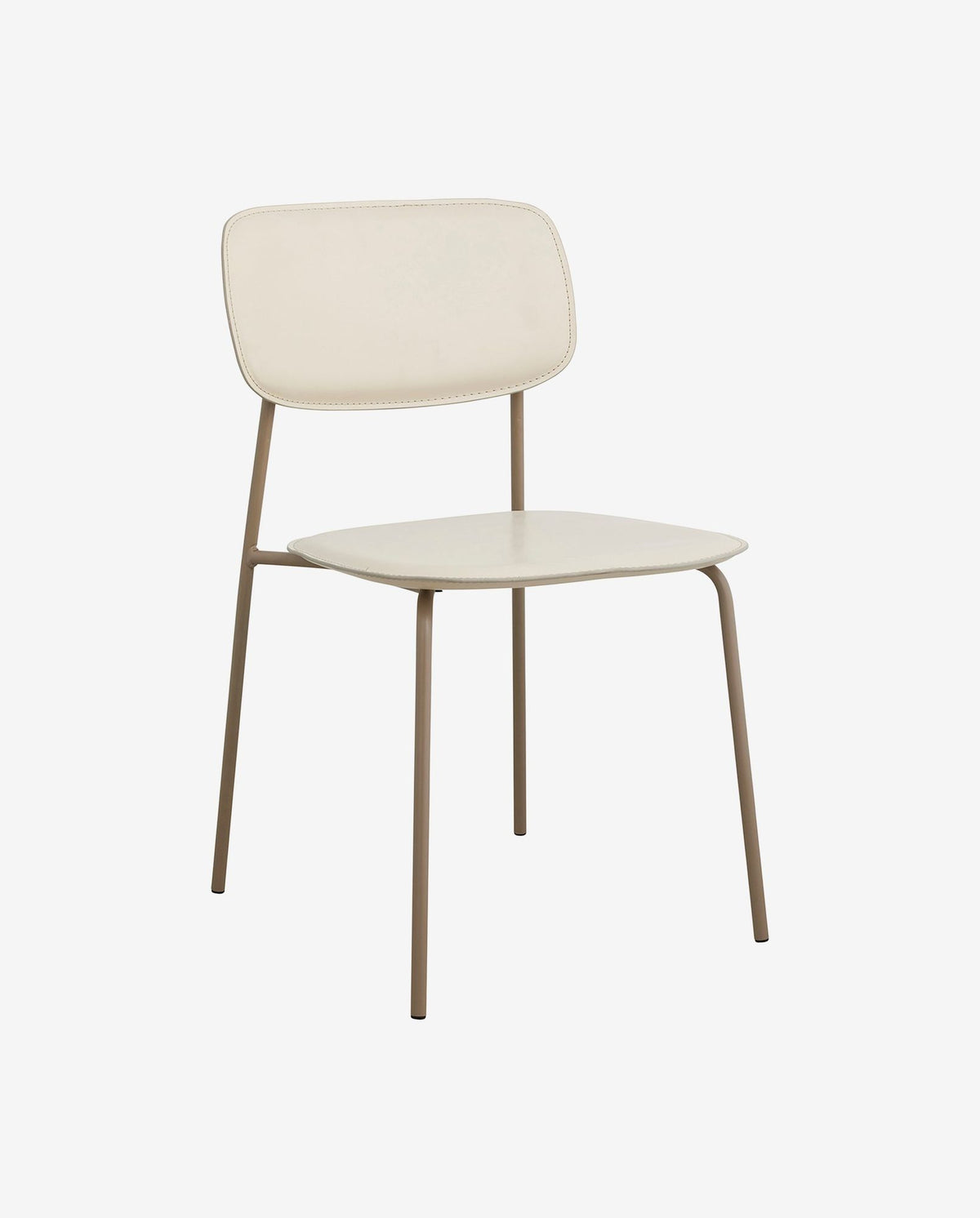 Esszimmerstuhl ESA mit Kunstledersitz - Beige-Esszimmerstühle-Nordal A/S-le canapé