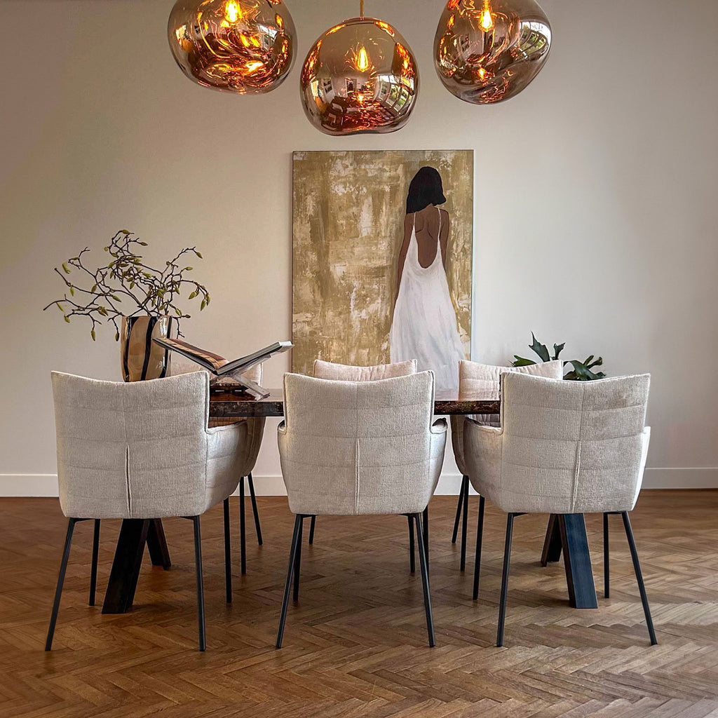 Esszimmerstuhl Goos - Grau/Beige-Esszimmerstühle-Kick Collection-le canapé