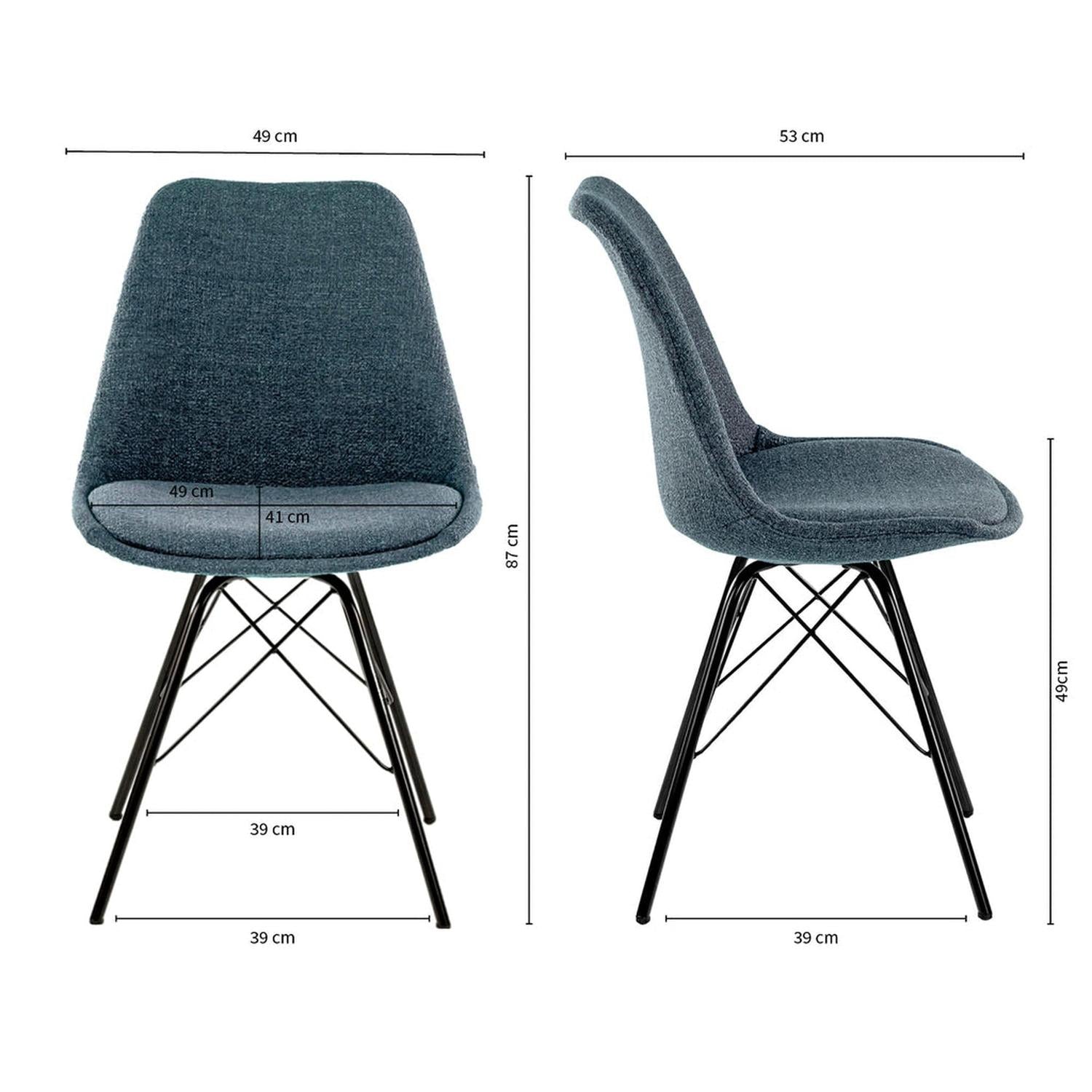 Esszimmerstuhl Jens - Blau-Esszimmerstühle-Kick Collection-le canapé