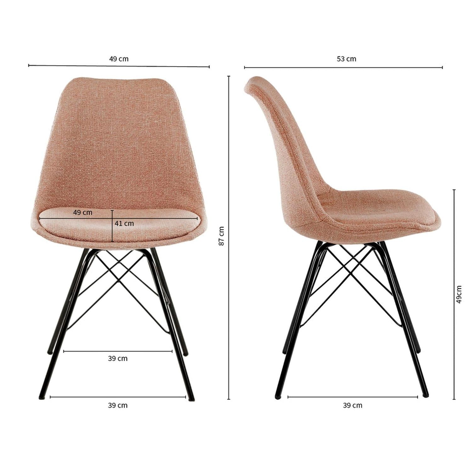 Esszimmerstuhl Jens - Rosa-Esszimmerstühle-Kick Collection-le canapé