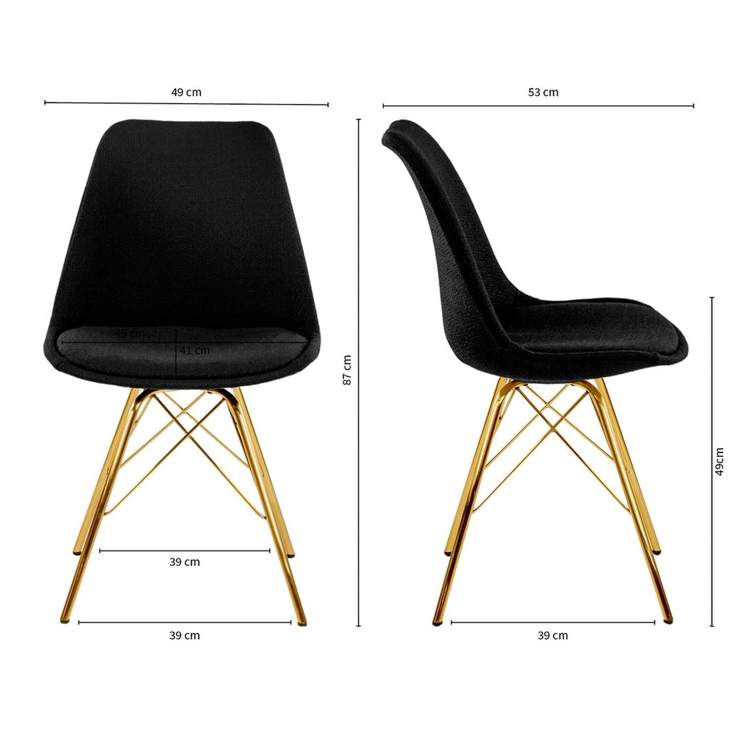 Esszimmerstuhl Jens - Schwarz-Esszimmerstühle-Kick Collection-le canapé