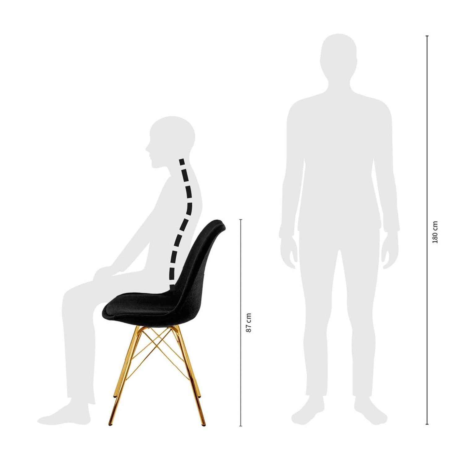 Esszimmerstuhl Jens - Schwarz-Esszimmerstühle-Kick Collection-le canapé