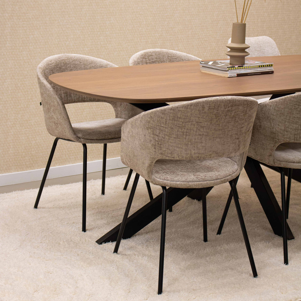 Esszimmerstuhl Mette - Beige-Esszimmerstühle-Kick Collection-le canapé