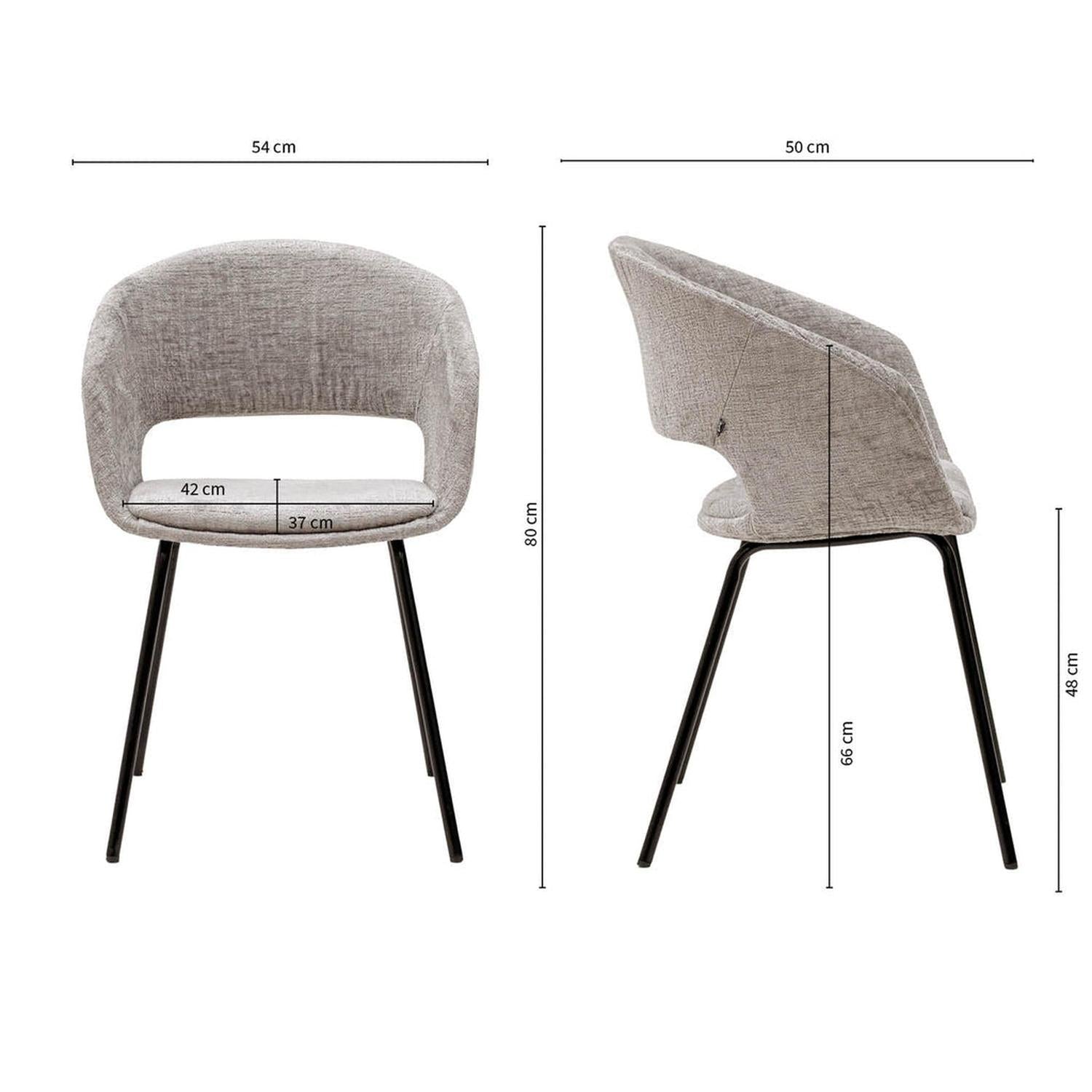 Esszimmerstuhl Mette - Grau-Esszimmerstuhl-Kick Collection-le canapé