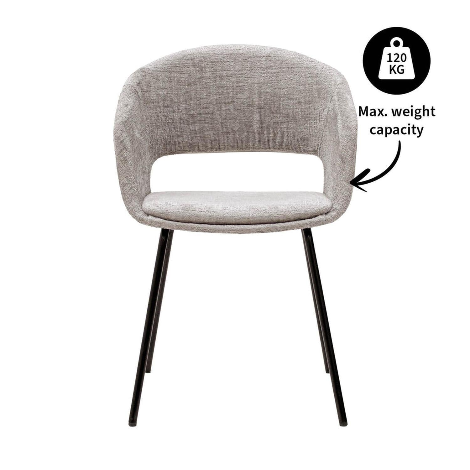 Esszimmerstuhl Mette - Grau-Esszimmerstühle-Kick Collection-le canapé
