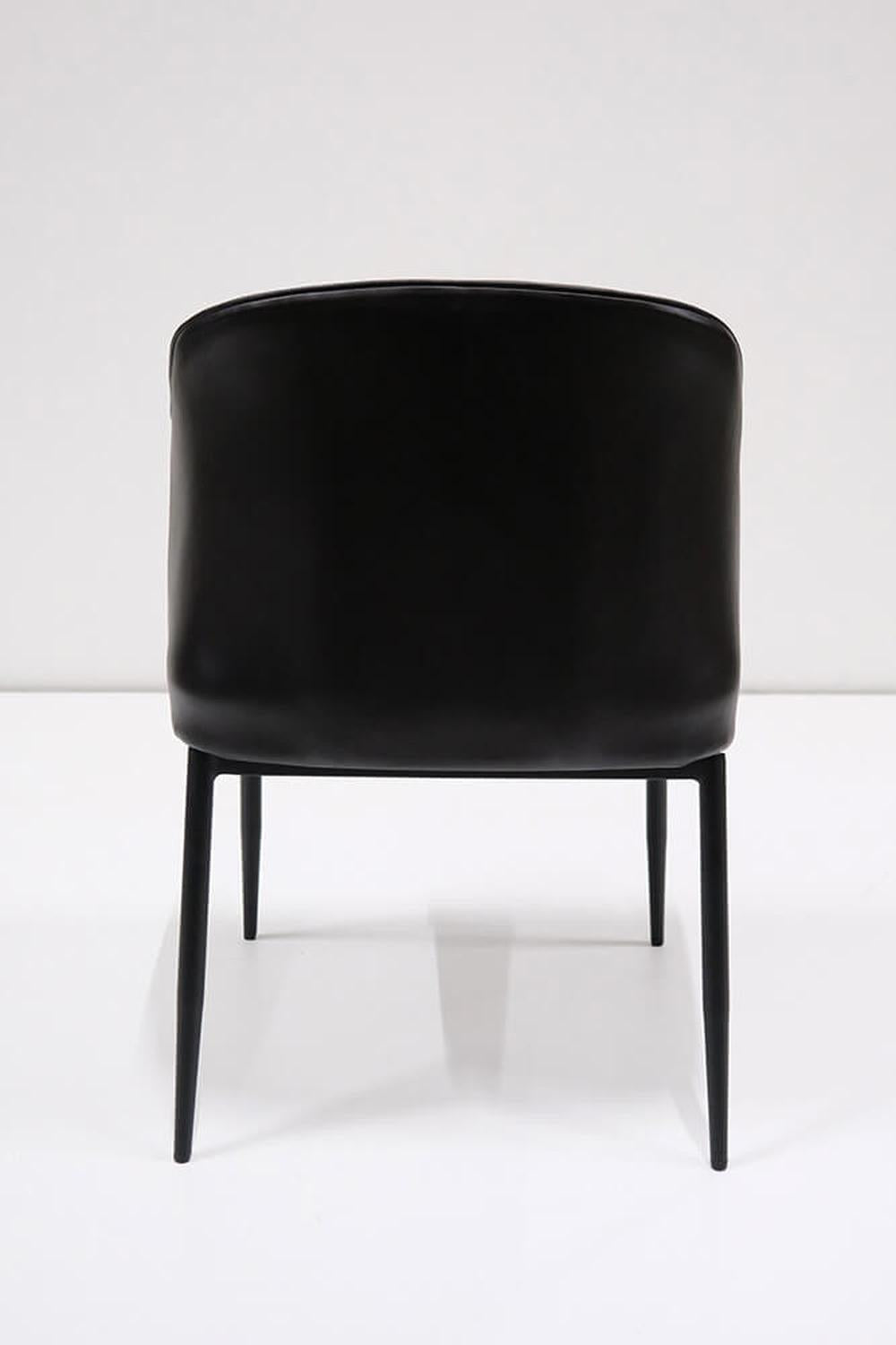 Esszimmerstuhl Queens aus Büffelleder - Schwarz-Armlehnenstuhl-Trademark Living-le canapé