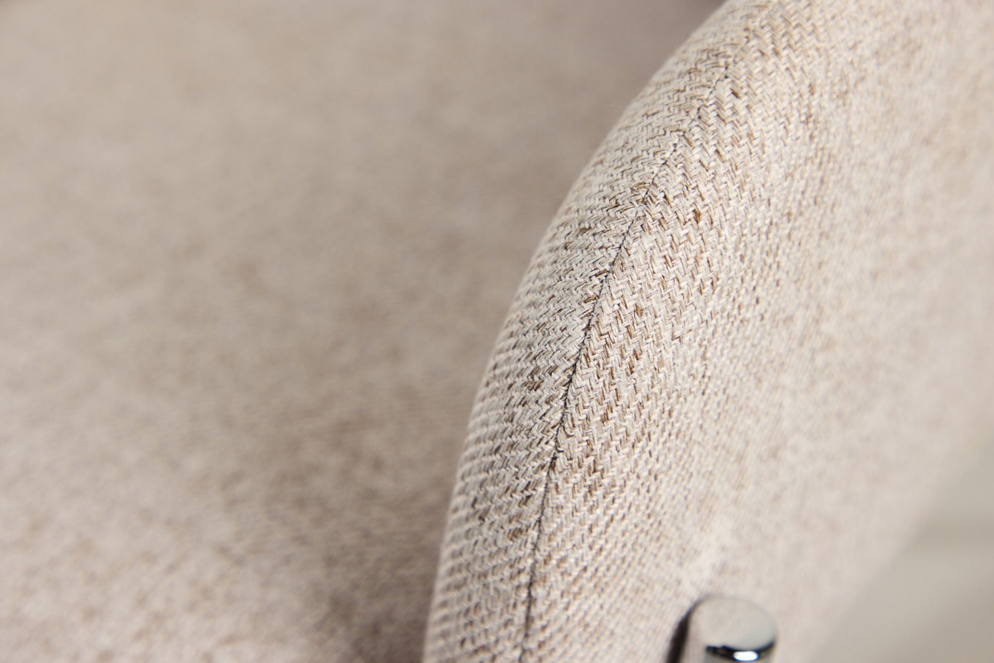 Esszimmerstuhl Vätö aus Stoff mit Metallrahmen - Beige-Esszimmerstühle-Vind-le canapé