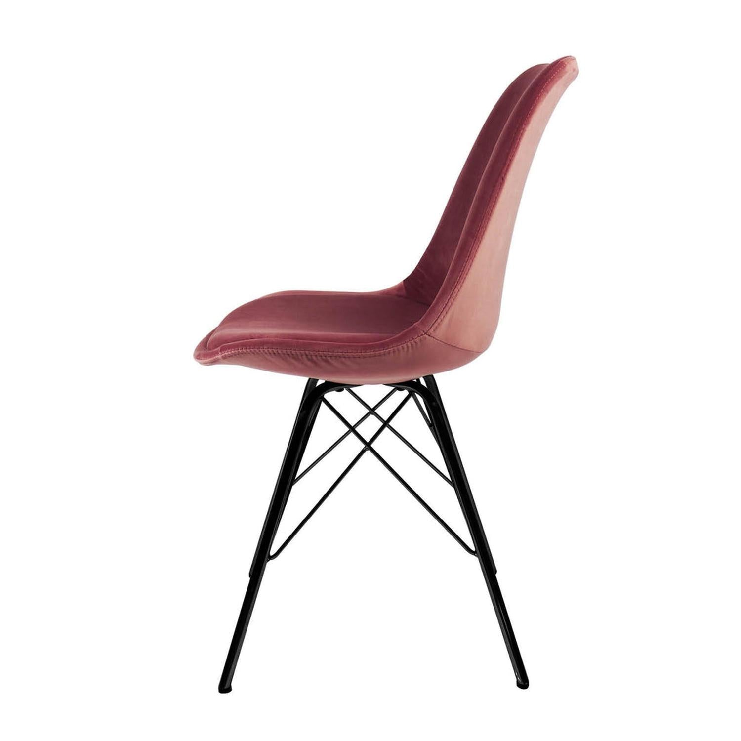 Esszimmerstuhl Velvet - Rosa-Esszimmerstühle-Kick Collection-le canapé