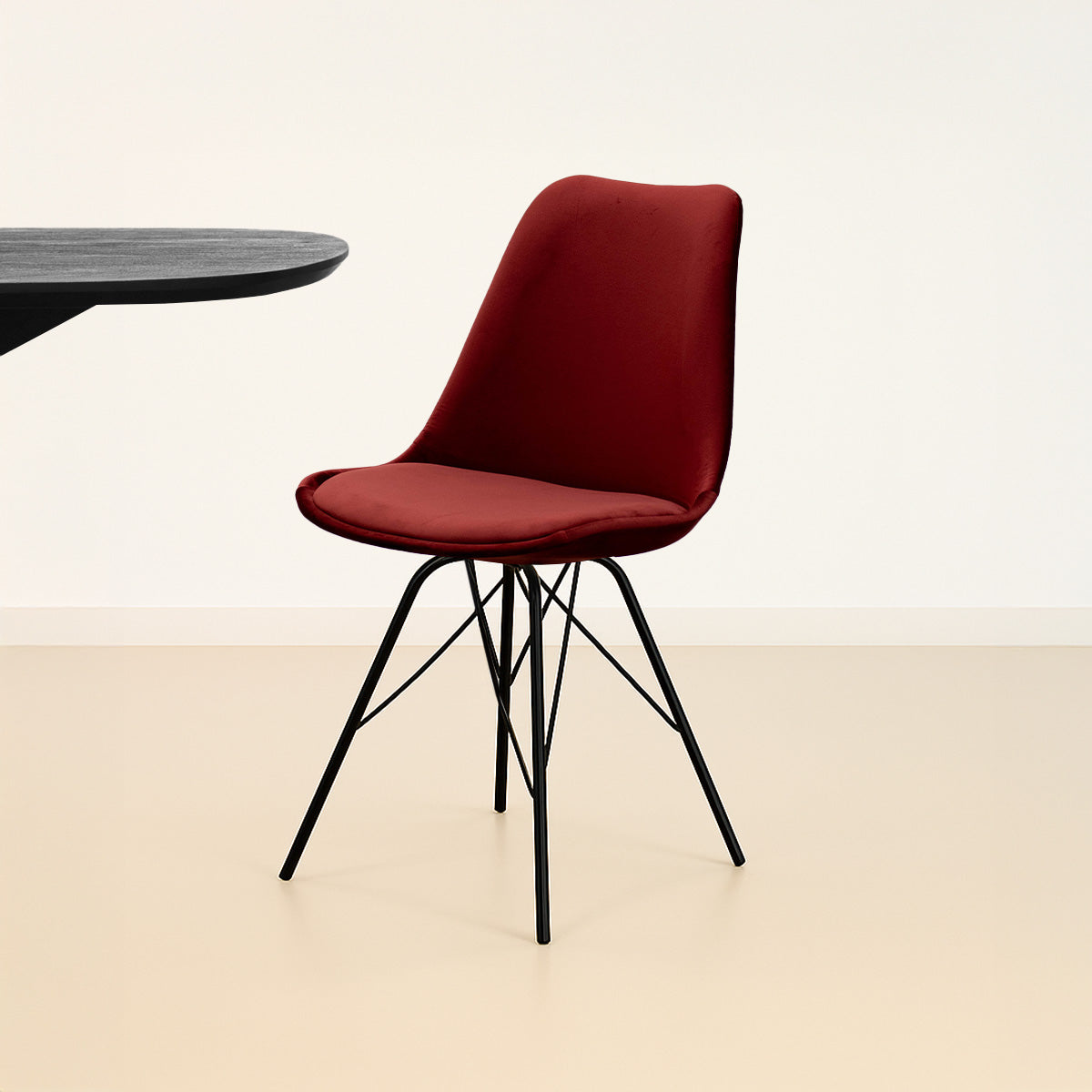 Esszimmerstuhl Velvet - Rot-Esszimmerstuhl-Kick Collection-le canapé