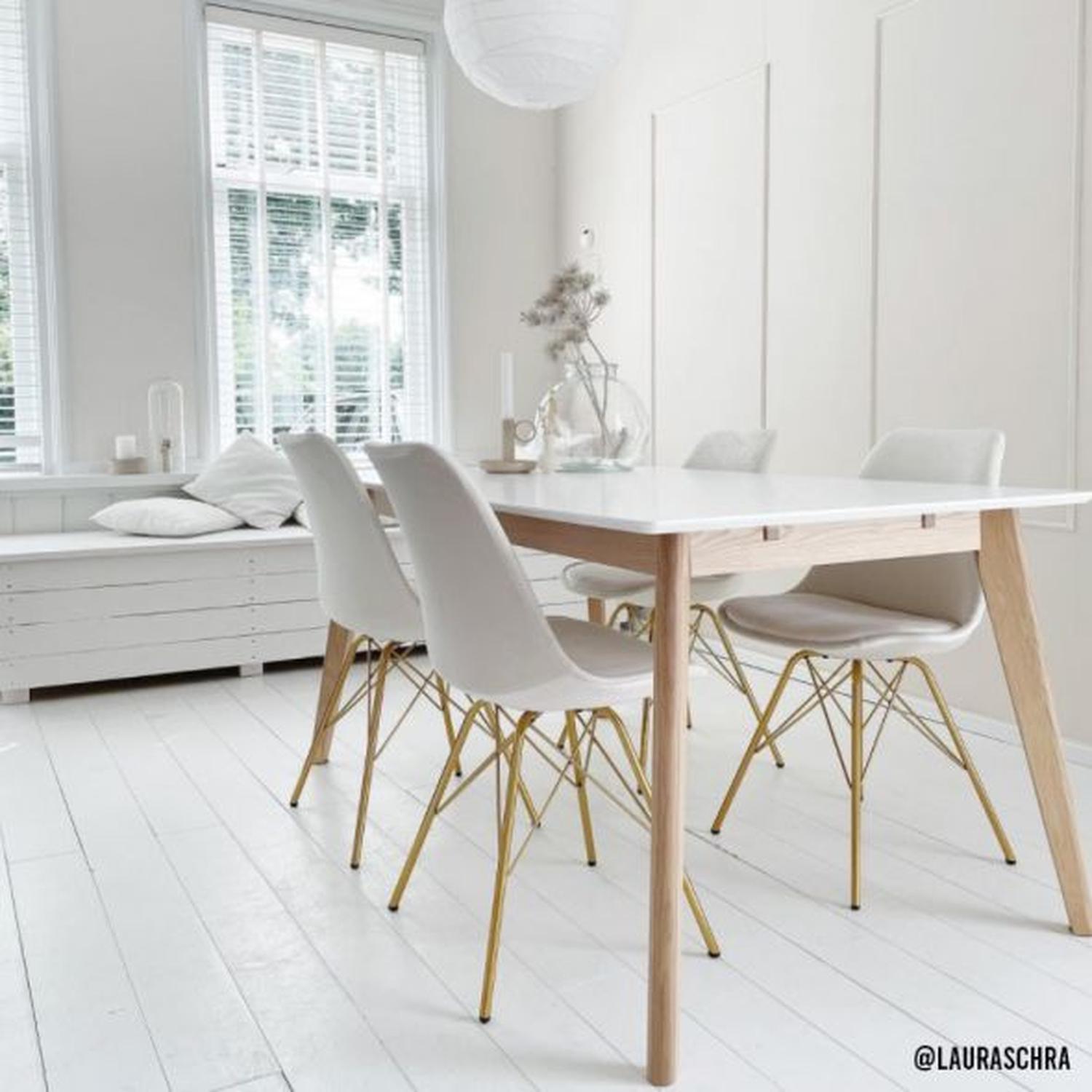 Esszimmerstuhl Velvet - Taupe & Gold-Esszimmerstuhl-Kick Collection-le canapé