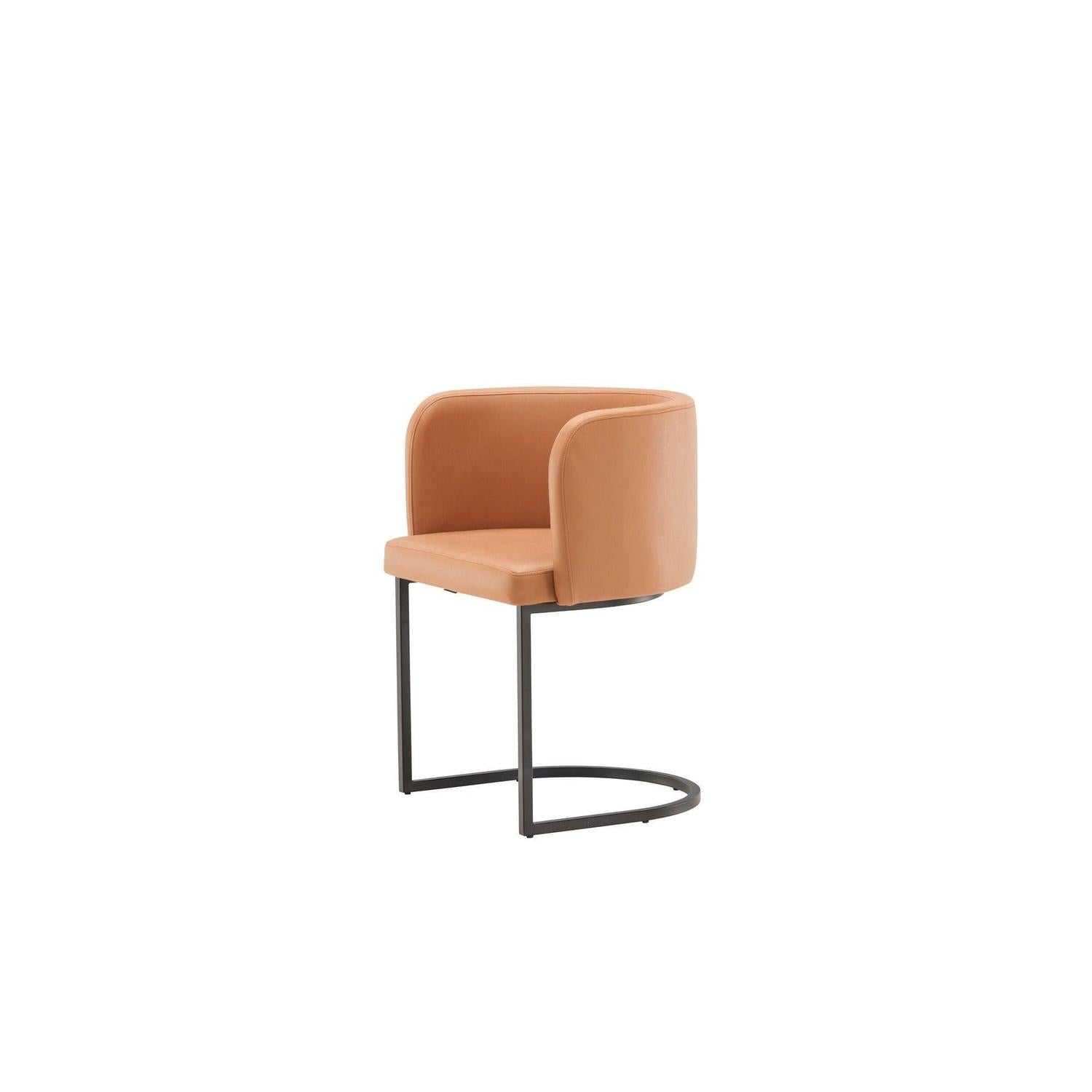Freischwinger Armlehnenstuhl Simrishamn - Schwarz Braun-Freischwinger-Furniture Fashion-le canapé