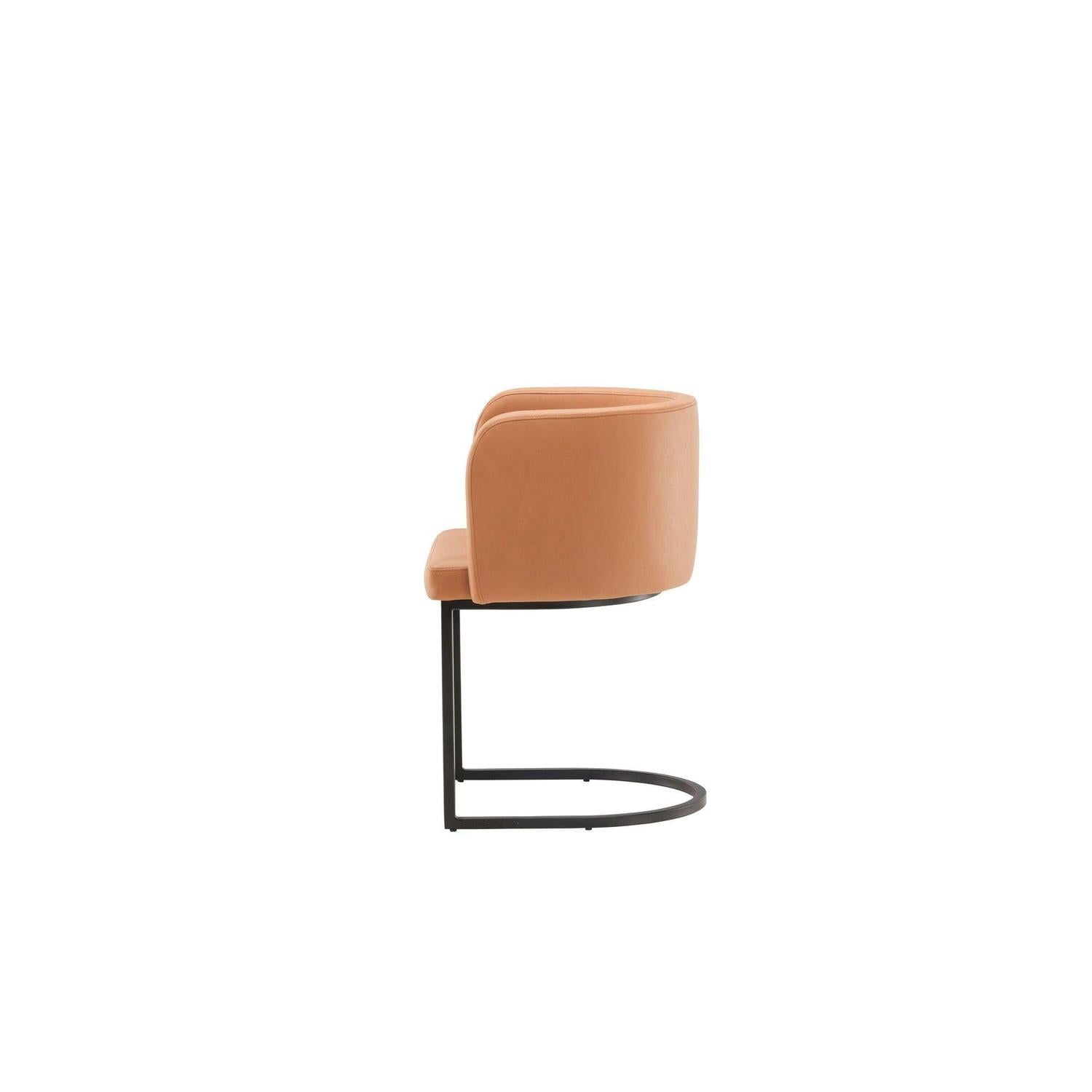 Freischwinger Armlehnenstuhl Simrishamn - Schwarz Braun-Freischwinger-Furniture Fashion-le canapé