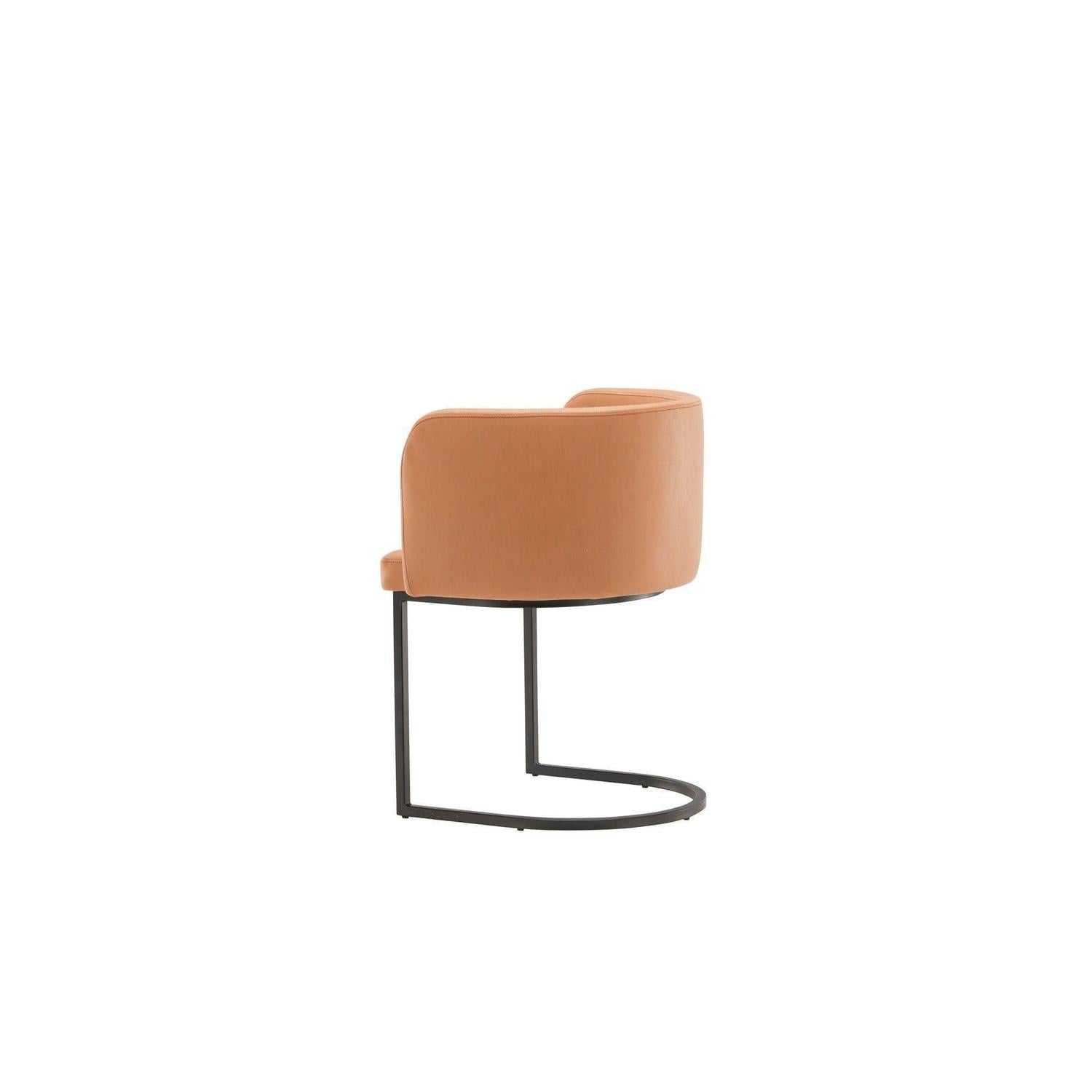 Freischwinger Armlehnenstuhl Simrishamn - Schwarz Braun-Freischwinger-Furniture Fashion-le canapé