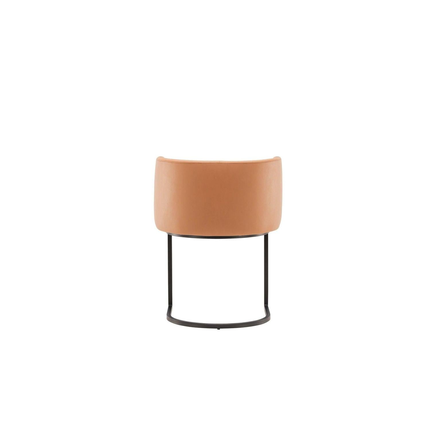 Freischwinger Armlehnenstuhl Simrishamn - Schwarz Braun-Freischwinger-Furniture Fashion-le canapé