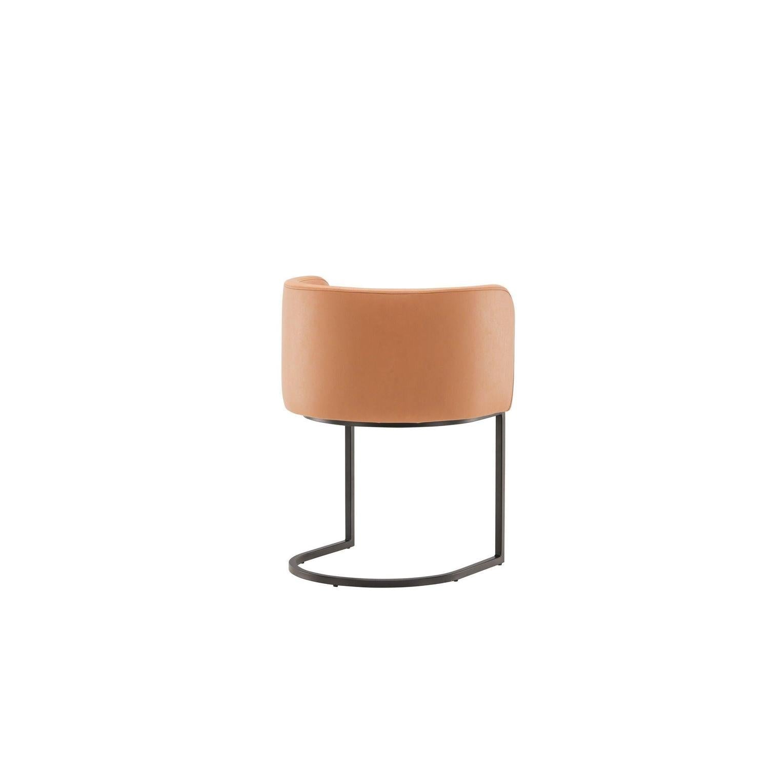 Freischwinger Armlehnenstuhl Simrishamn - Schwarz Braun-Freischwinger-Furniture Fashion-le canapé