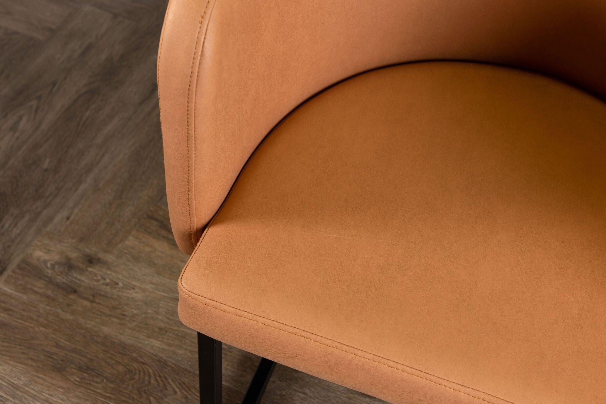 Freischwinger Armlehnenstuhl Simrishamn - Schwarz Braun-Freischwinger-Furniture Fashion-le canapé