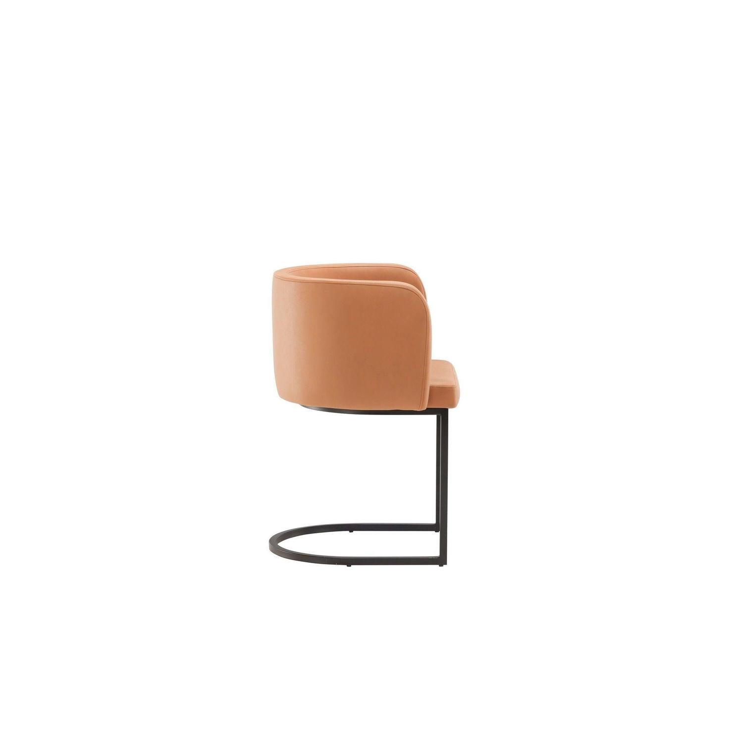 Freischwinger Armlehnenstuhl Simrishamn - Schwarz Braun-Freischwinger-Furniture Fashion-le canapé