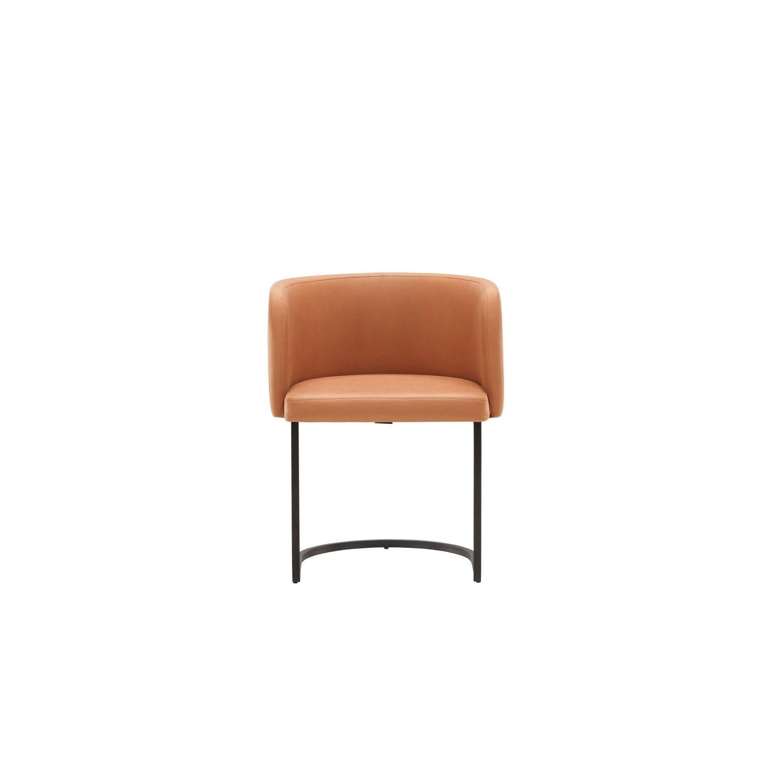 Freischwinger Armlehnenstuhl Simrishamn - Schwarz Braun-Freischwinger-Furniture Fashion-le canapé