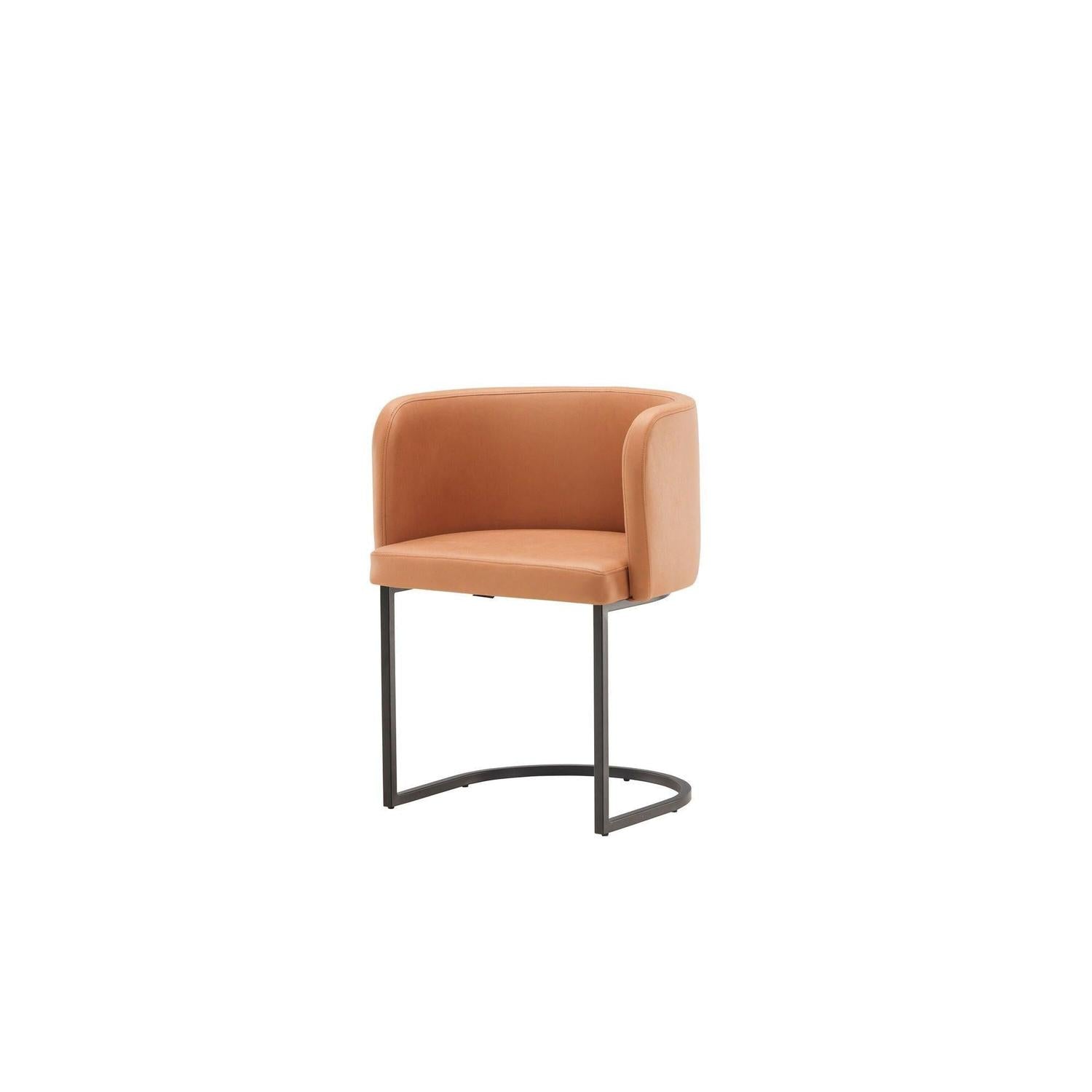 Freischwinger Armlehnenstuhl Simrishamn - Schwarz Braun-Freischwinger-Furniture Fashion-le canapé