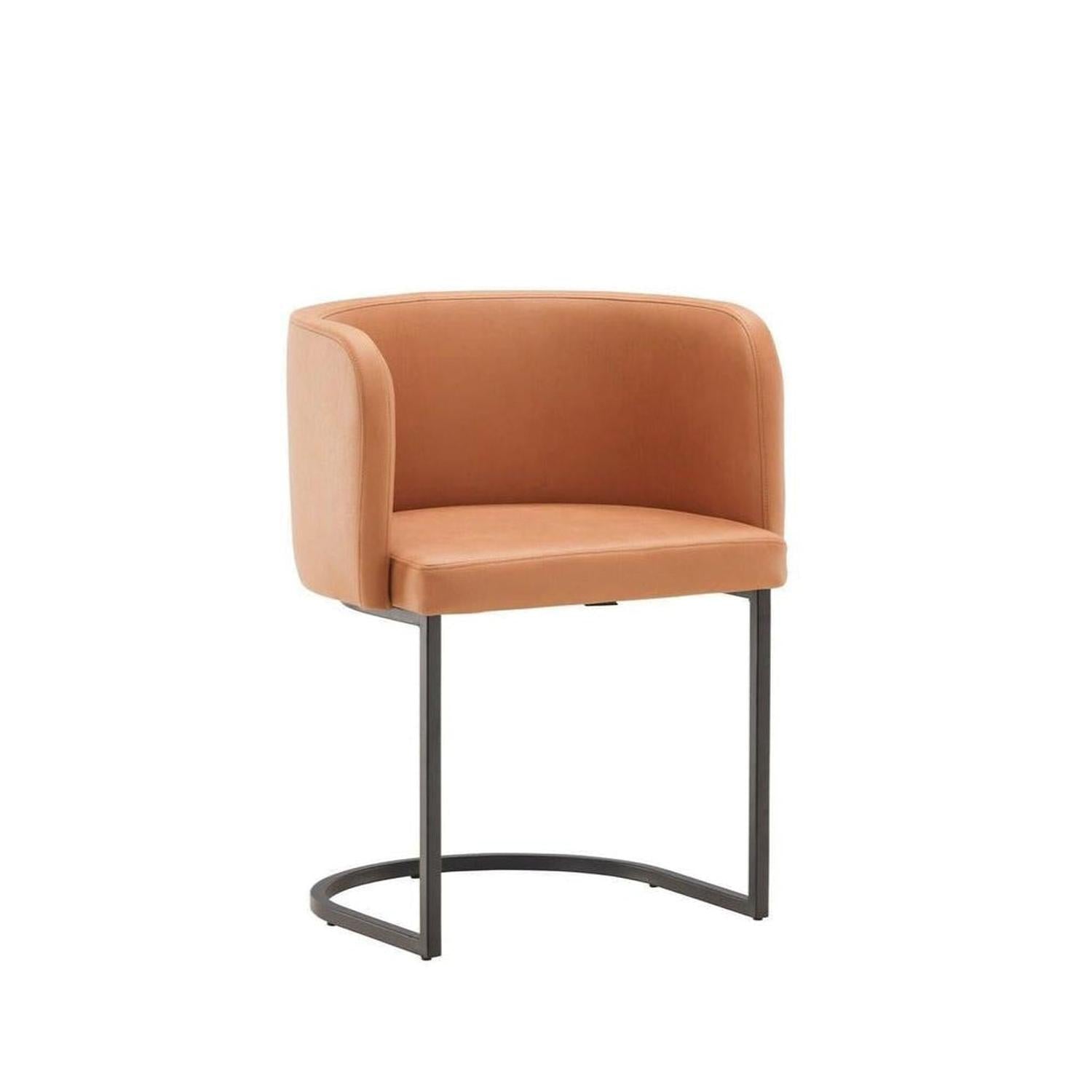 Freischwinger Armlehnenstuhl Simrishamn - Schwarz Braun-Freischwinger-Furniture Fashion-le canapé