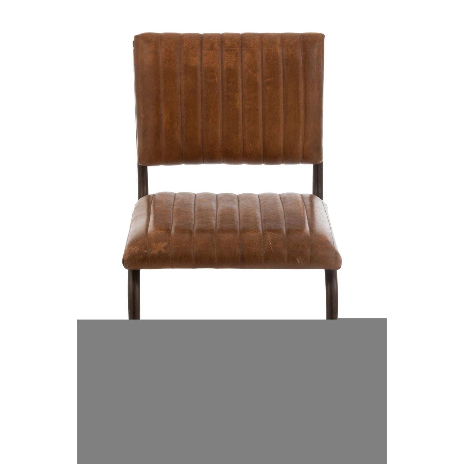 Freischwinger Esszimmerstuhl aus Leder - Cognac-Freischwinger-J-Line-le canapé