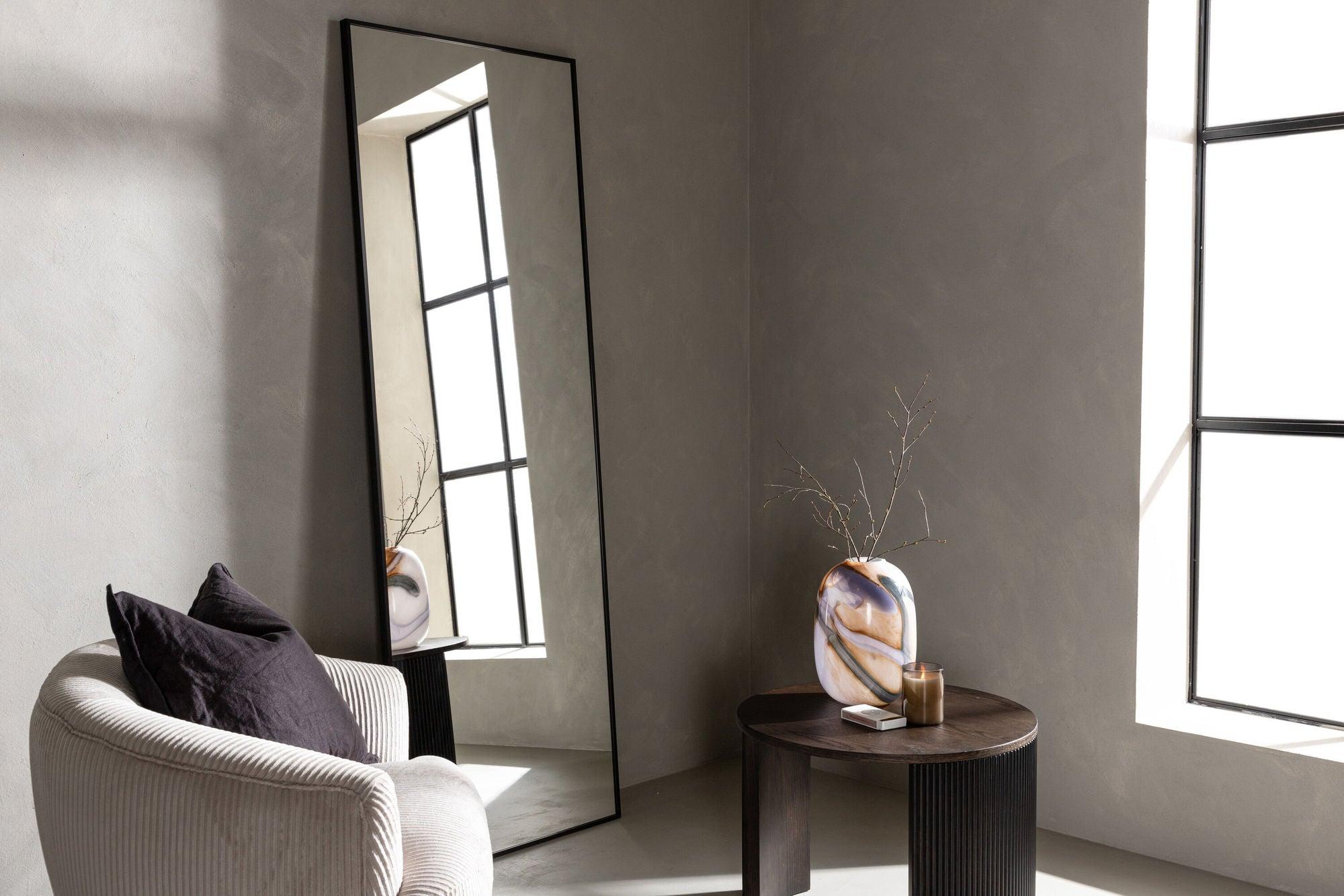 Ganzkörperspiegel Dalton 193cm - Matt Schwarz-Ganzkörperspiegel-Venture Home-le canapé