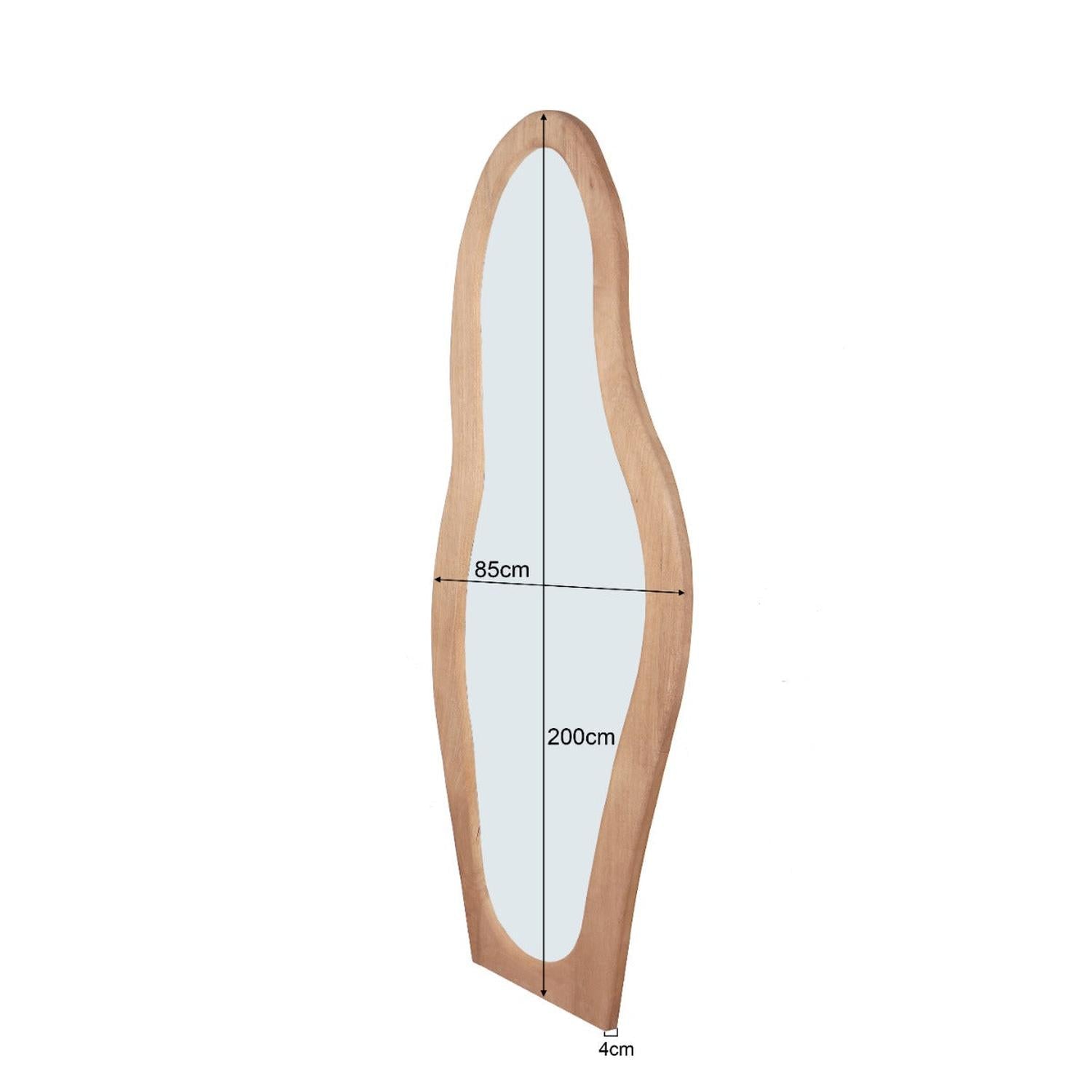 Ganzkörperspiegel Olivia 200cm - Hellbraun-Ganzkörperspiegel-Livingfurn-le canapé