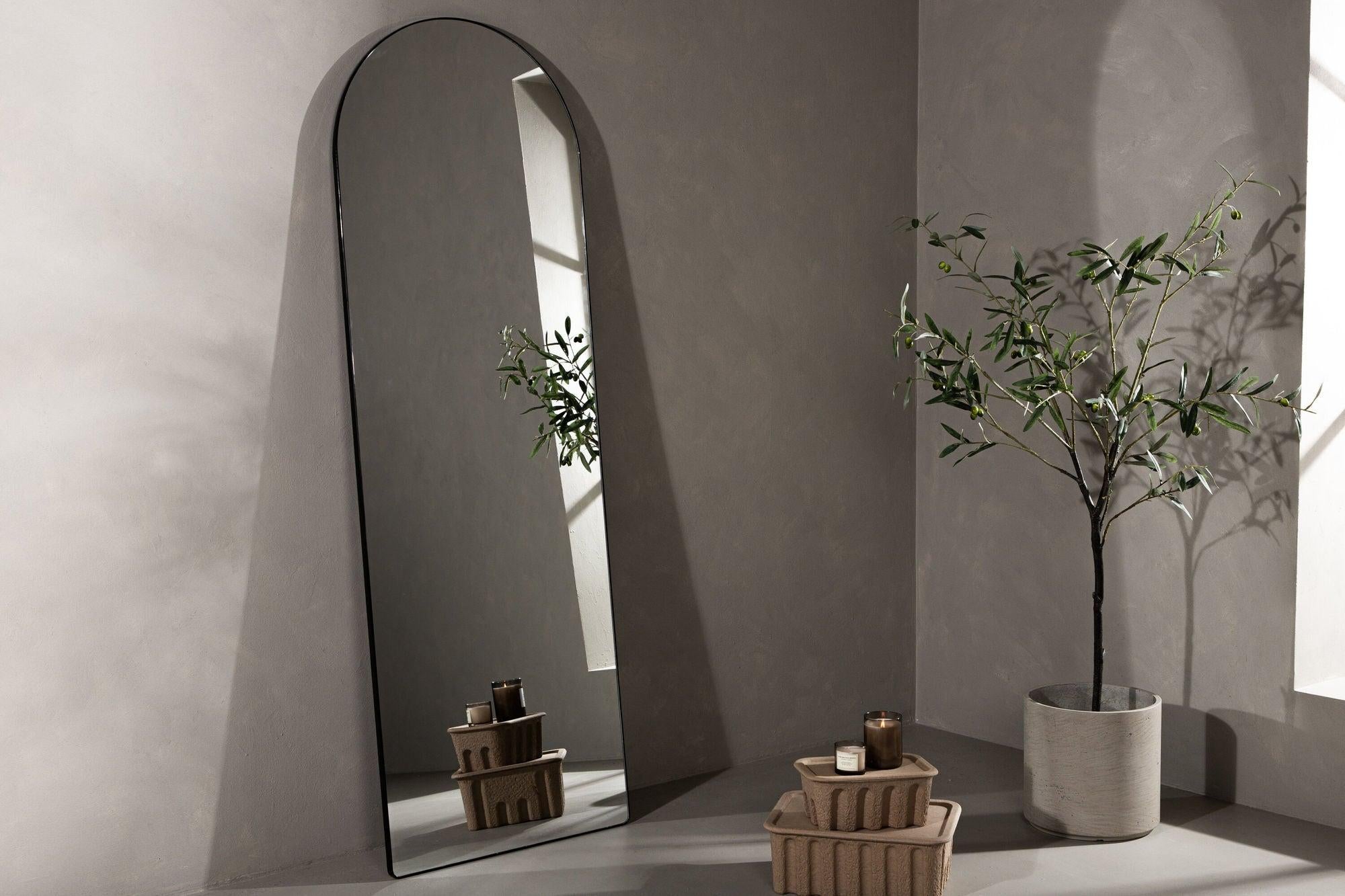 Ganzkörperspiegel Sarasota 193cm - Matt Schwarz-Ganzkörperspiegel-Venture Home-le canapé