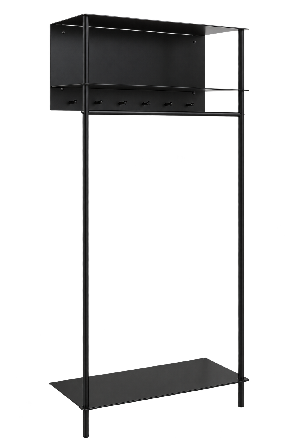 Garderobe Setun 88cm aus Metall - Schwarz-Garderobenständer-Nordal A/S-le canapé