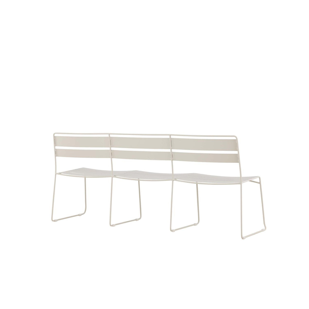 Gartenbank Lina aus Metall - Beige-Outdoor Bänke-Venture Home-le canapé