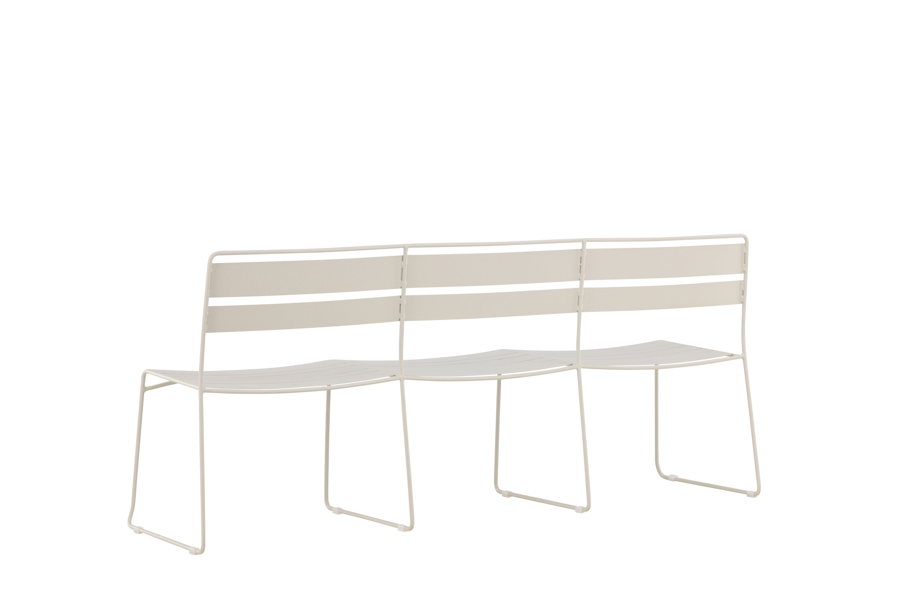 Gartenbank Lina aus Metall - Beige-Outdoor Bänke-Venture Home-le canapé