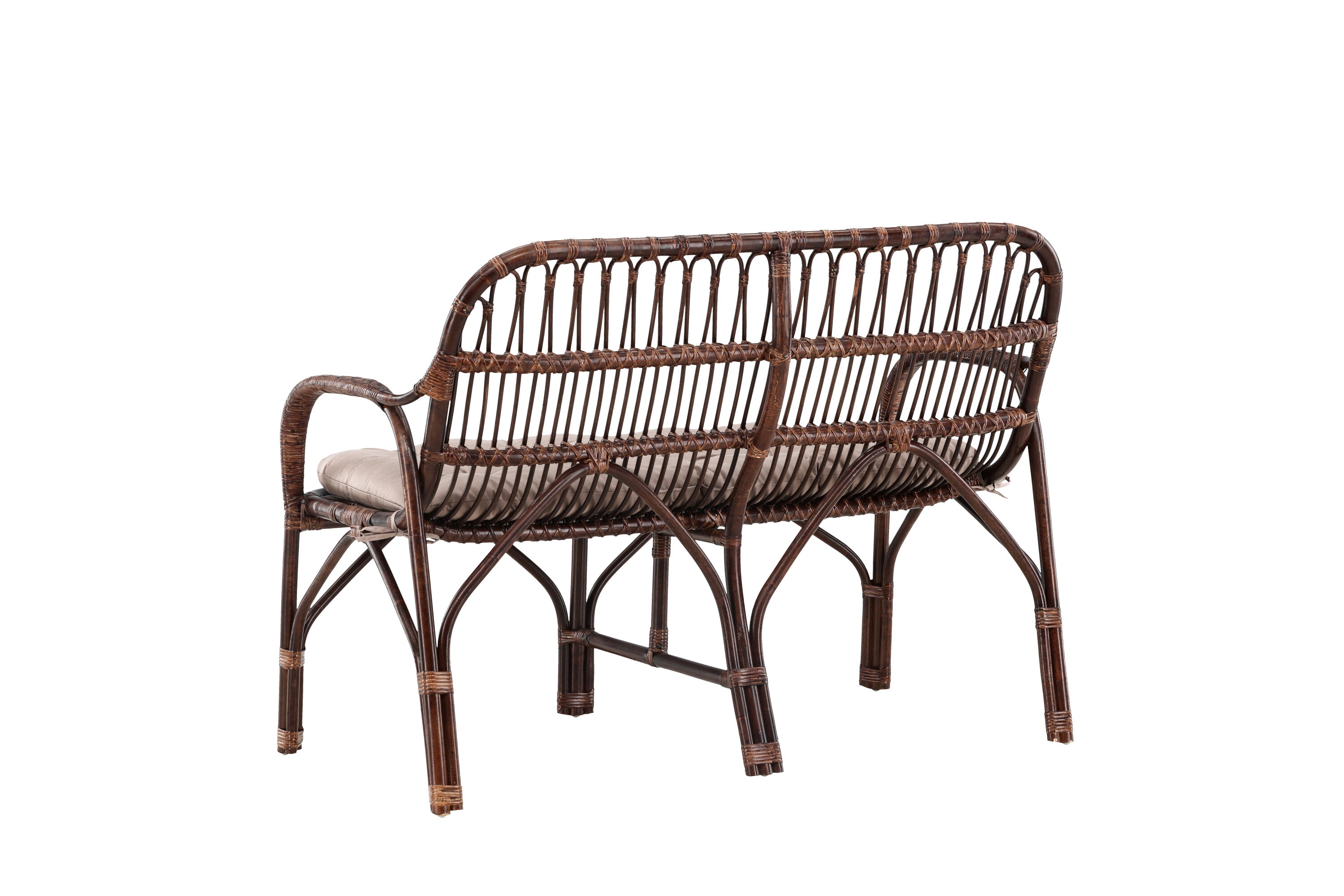 Gartenbank Nella aus Rattan - Walnuss-Outdoor Bänke-Venture Home-le canapé