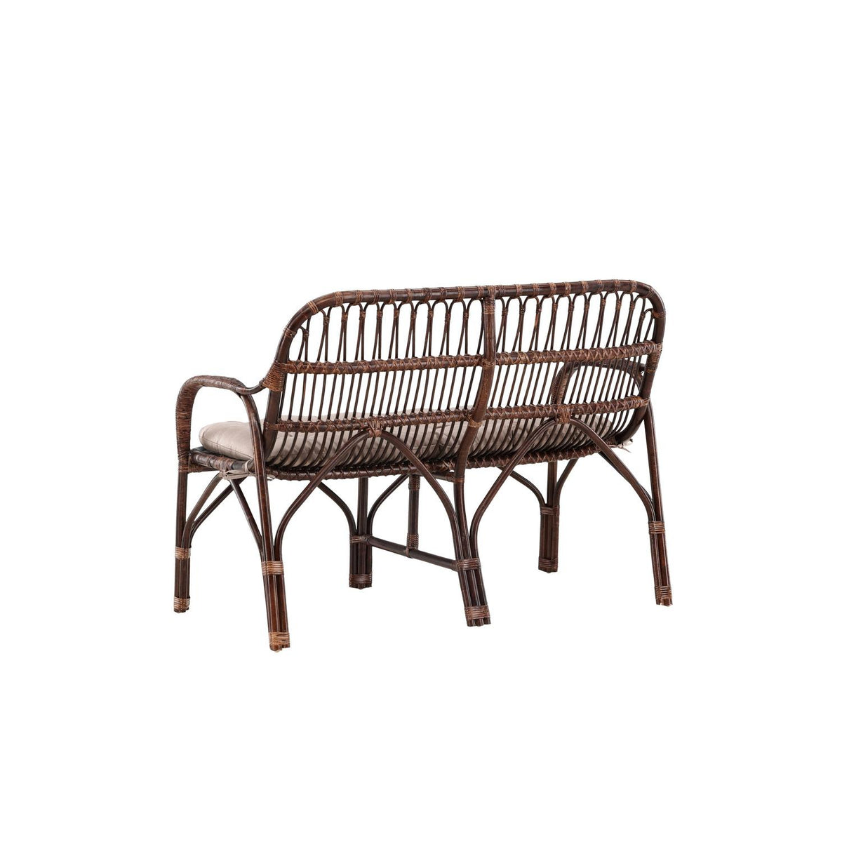 Gartenbank Nella aus Rattan - Walnuss-Outdoor Bänke-Venture Home-le canapé