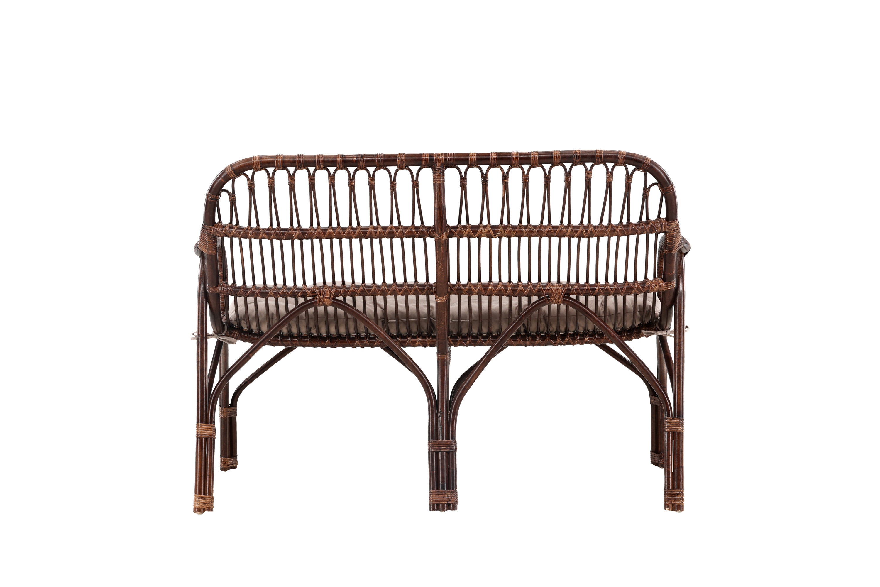 Gartenbank Nella aus Rattan - Walnuss-Outdoor Bänke-Venture Home-le canapé
