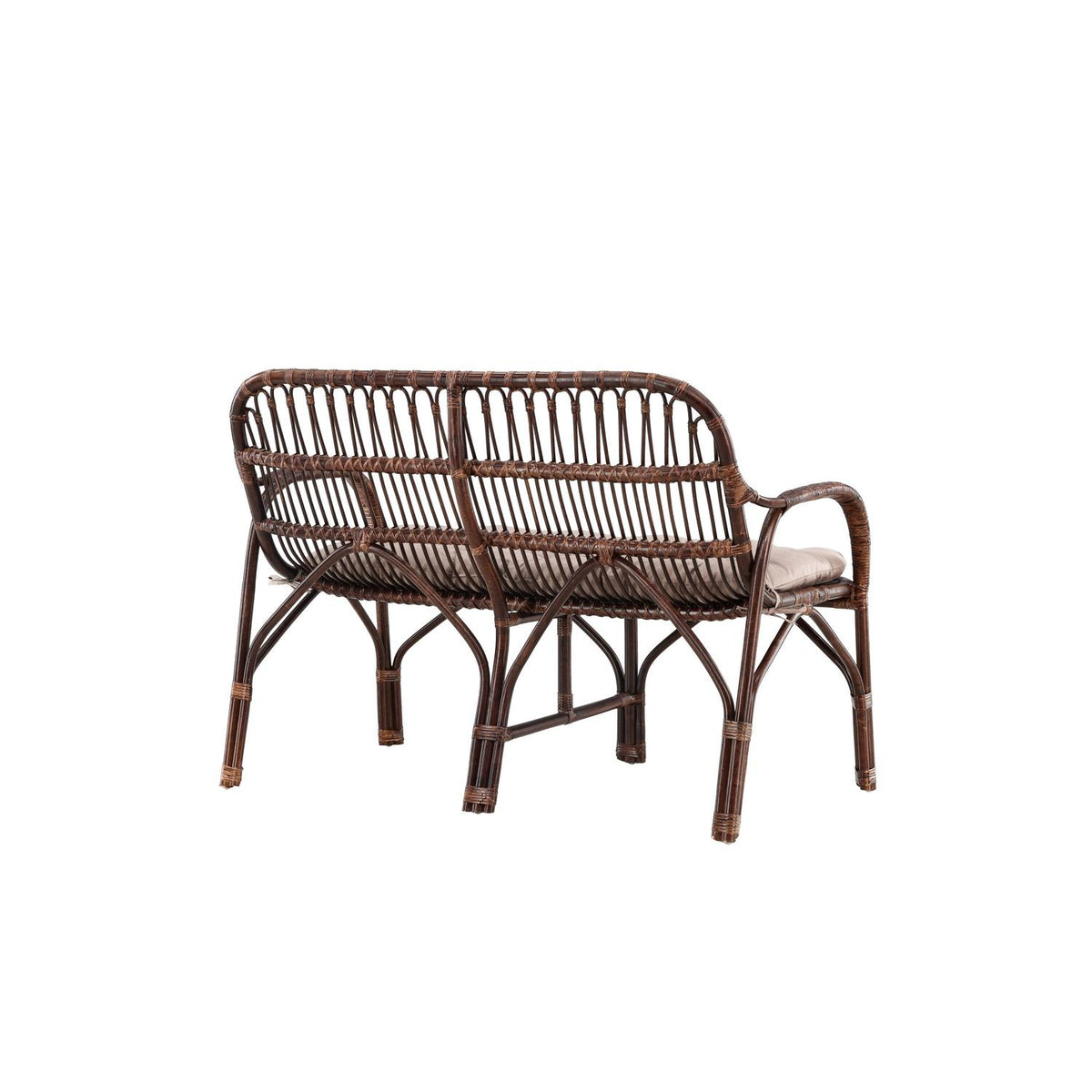 Gartenbank Nella aus Rattan - Walnuss-Outdoor Bänke-Venture Home-le canapé