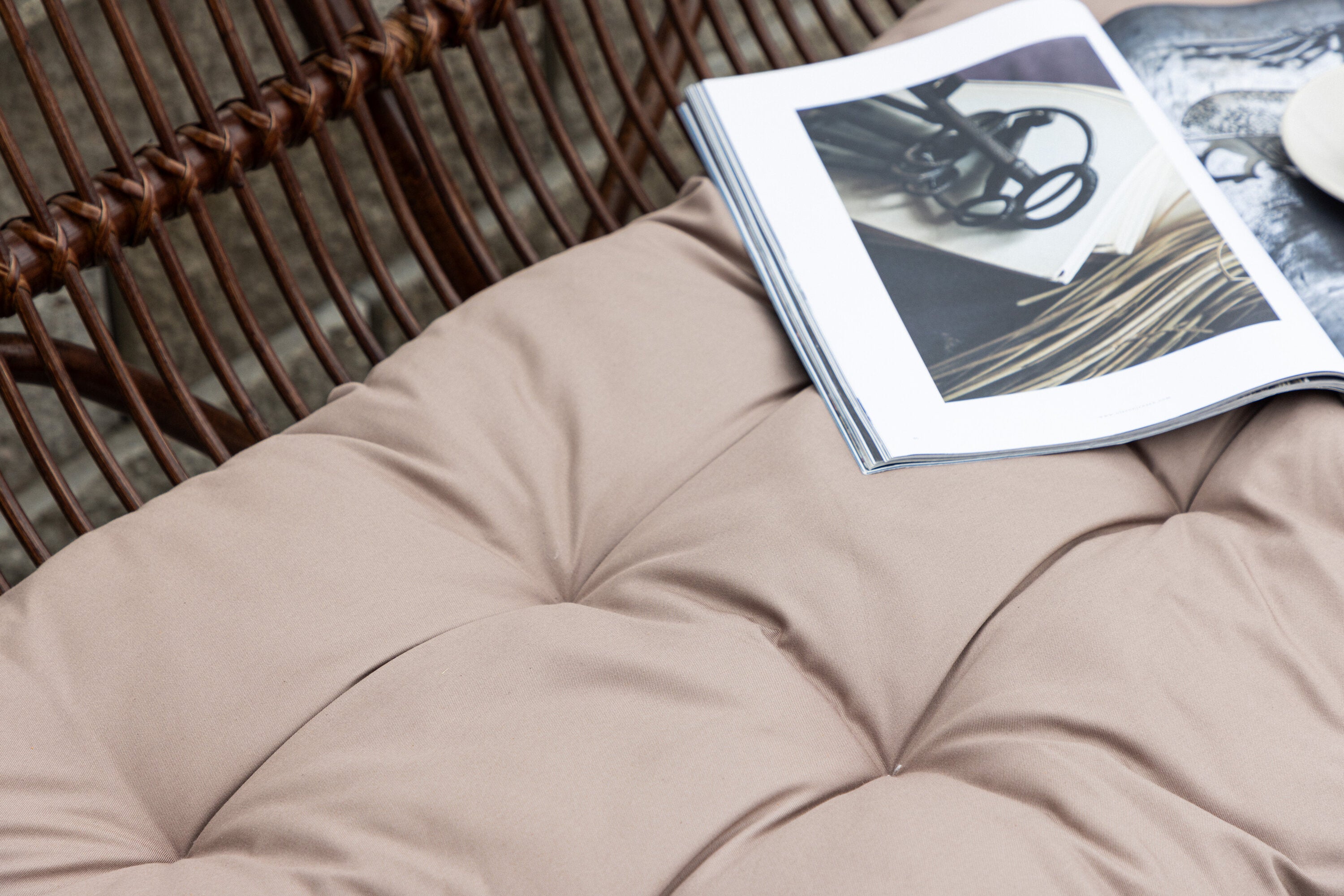 Gartenbank Nella aus Rattan - Walnuss-Outdoor Bänke-Venture Home-le canapé