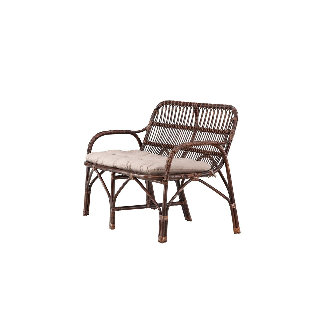 Gartenbank Nella aus Rattan - Walnuss-Outdoor Bänke-Venture Home-le canapé