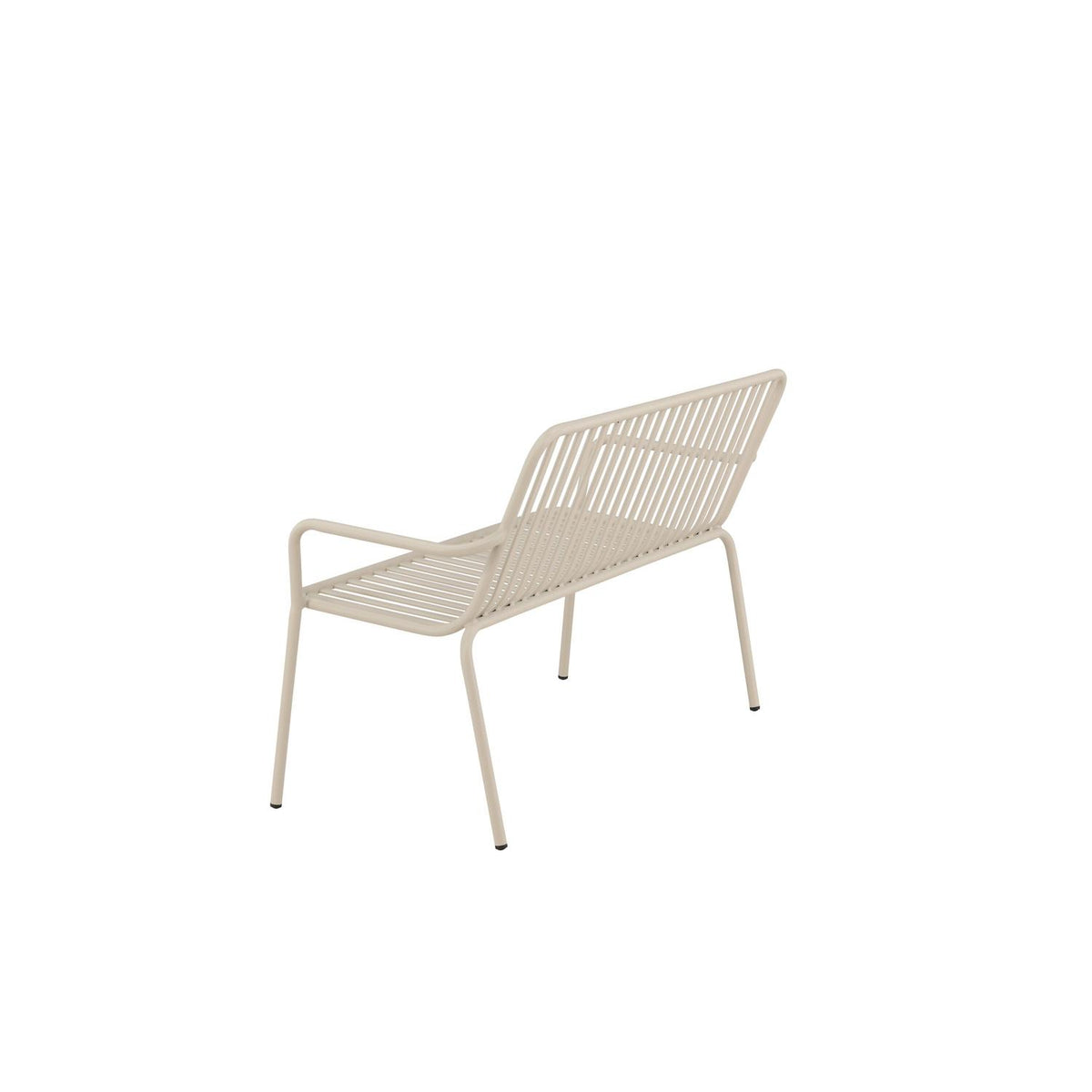 Gartenbank Peking aus Aluminium - Beige-Outdoor Bänke-Venture Home-le canapé