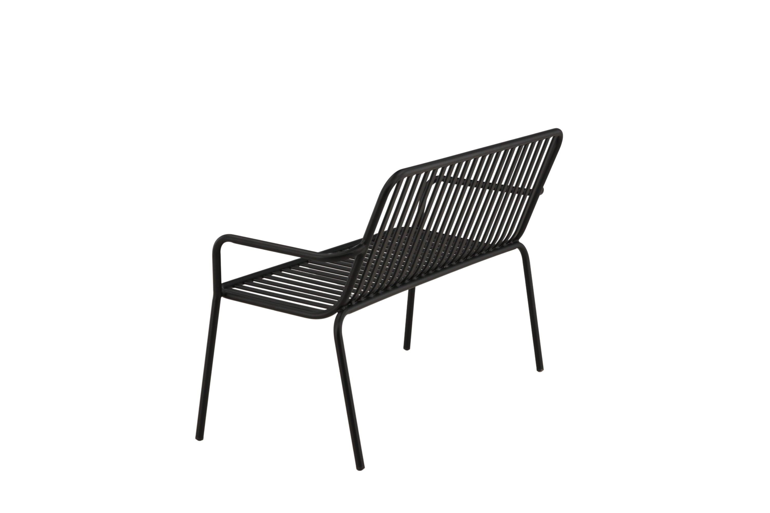 Gartenbank Peking aus Aluminium - Schwarz-Outdoor Bänke-Venture Home-le canapé
