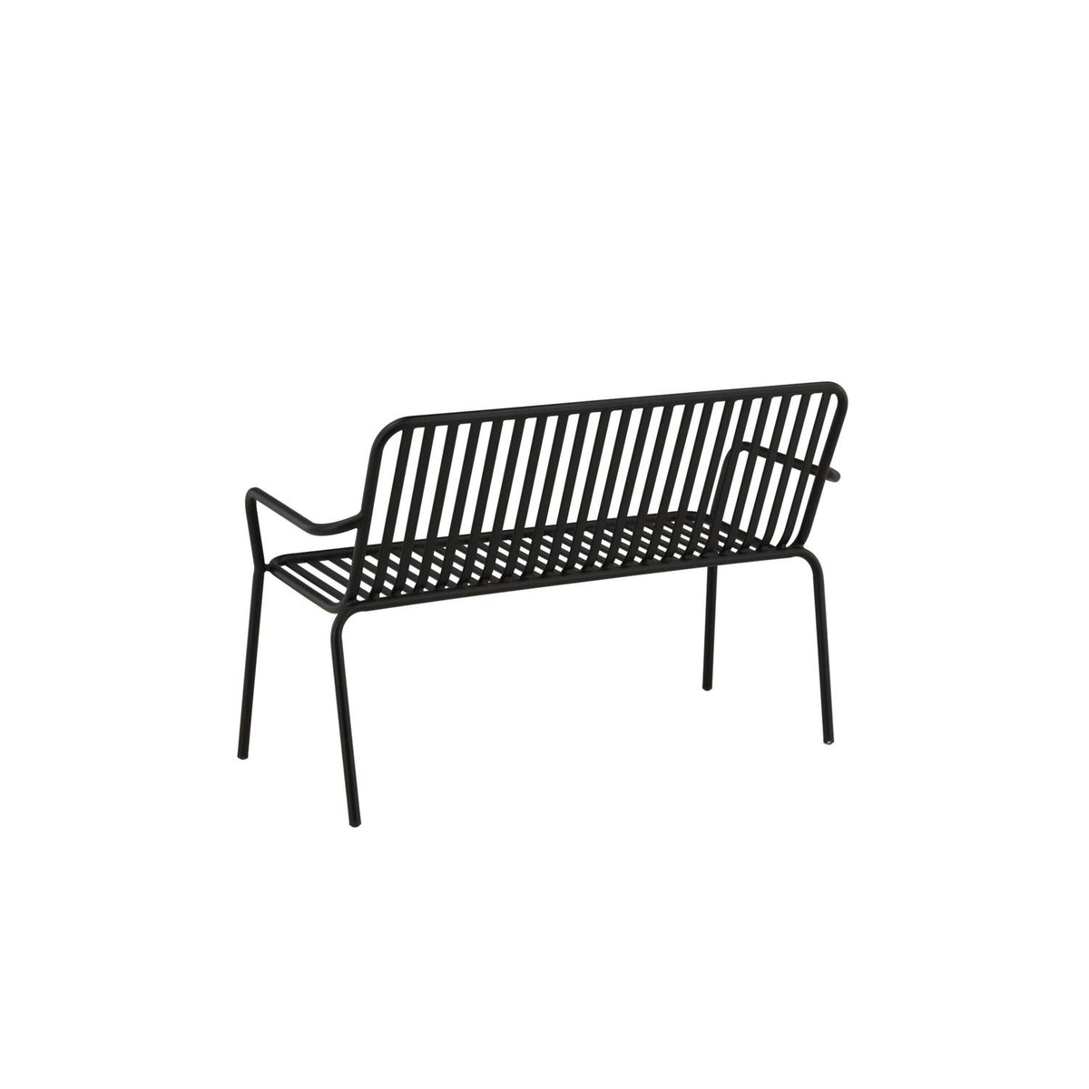 Gartenbank Peking aus Aluminium - Schwarz-Outdoor Bänke-Venture Home-le canapé