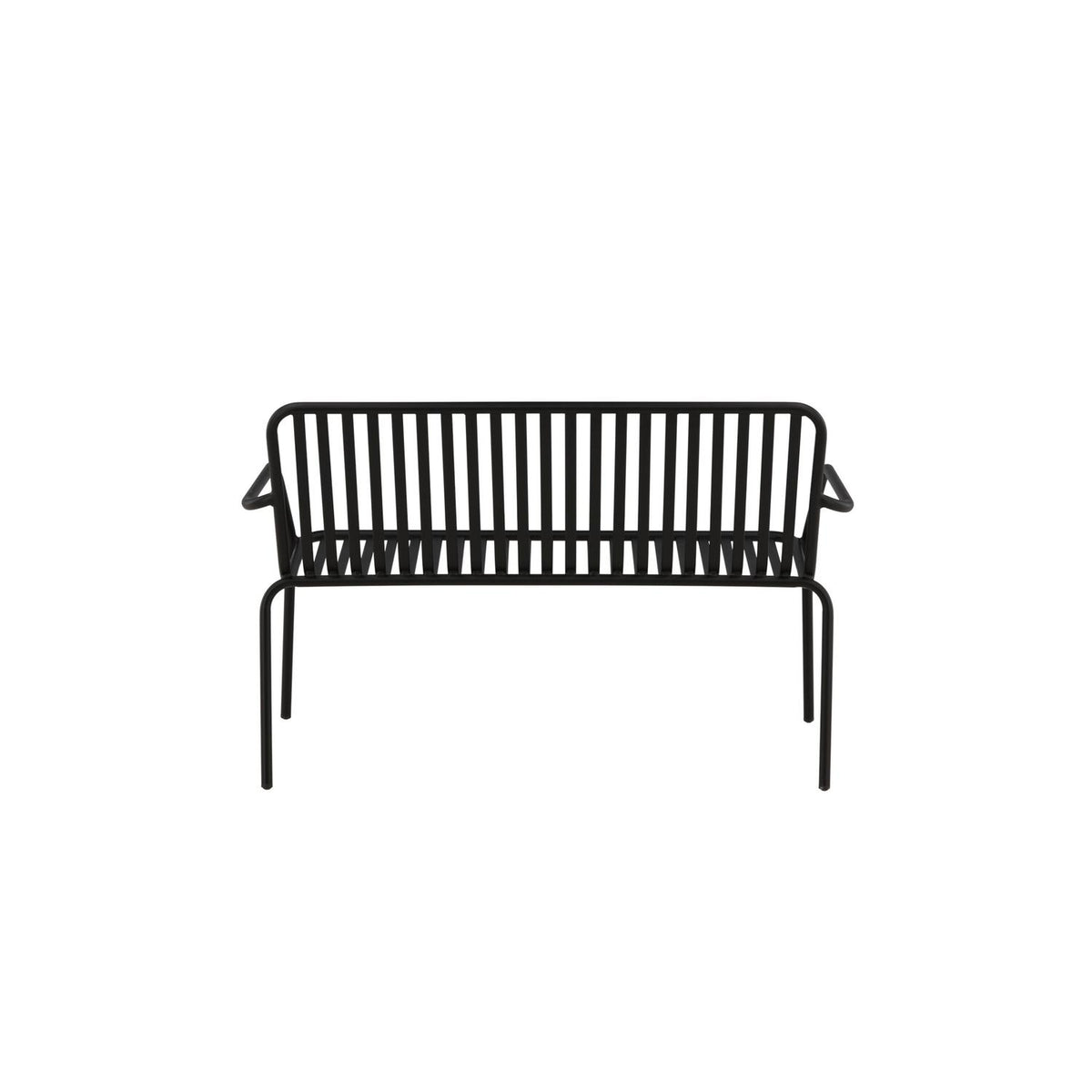 Gartenbank Peking aus Aluminium - Schwarz-Outdoor Bänke-Venture Home-le canapé