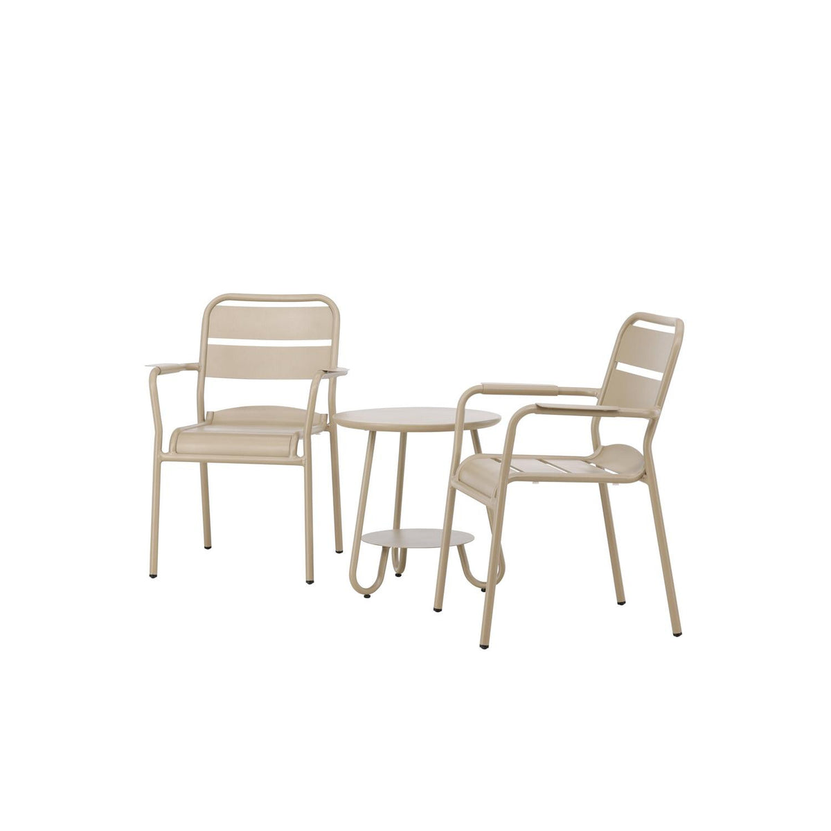 Gartenmöbel Set Faro aus Metall - Beige-Loungesets-Venture Home-le canapé