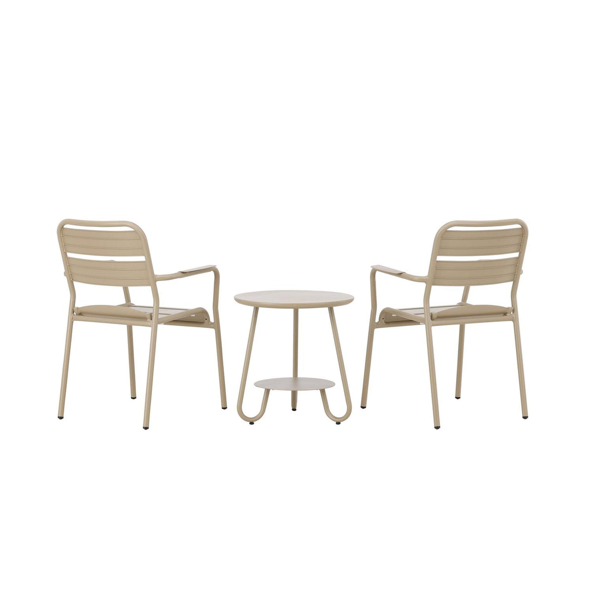 Gartenmöbel Set Faro aus Metall - Beige-Loungesets-Venture Home-le canapé
