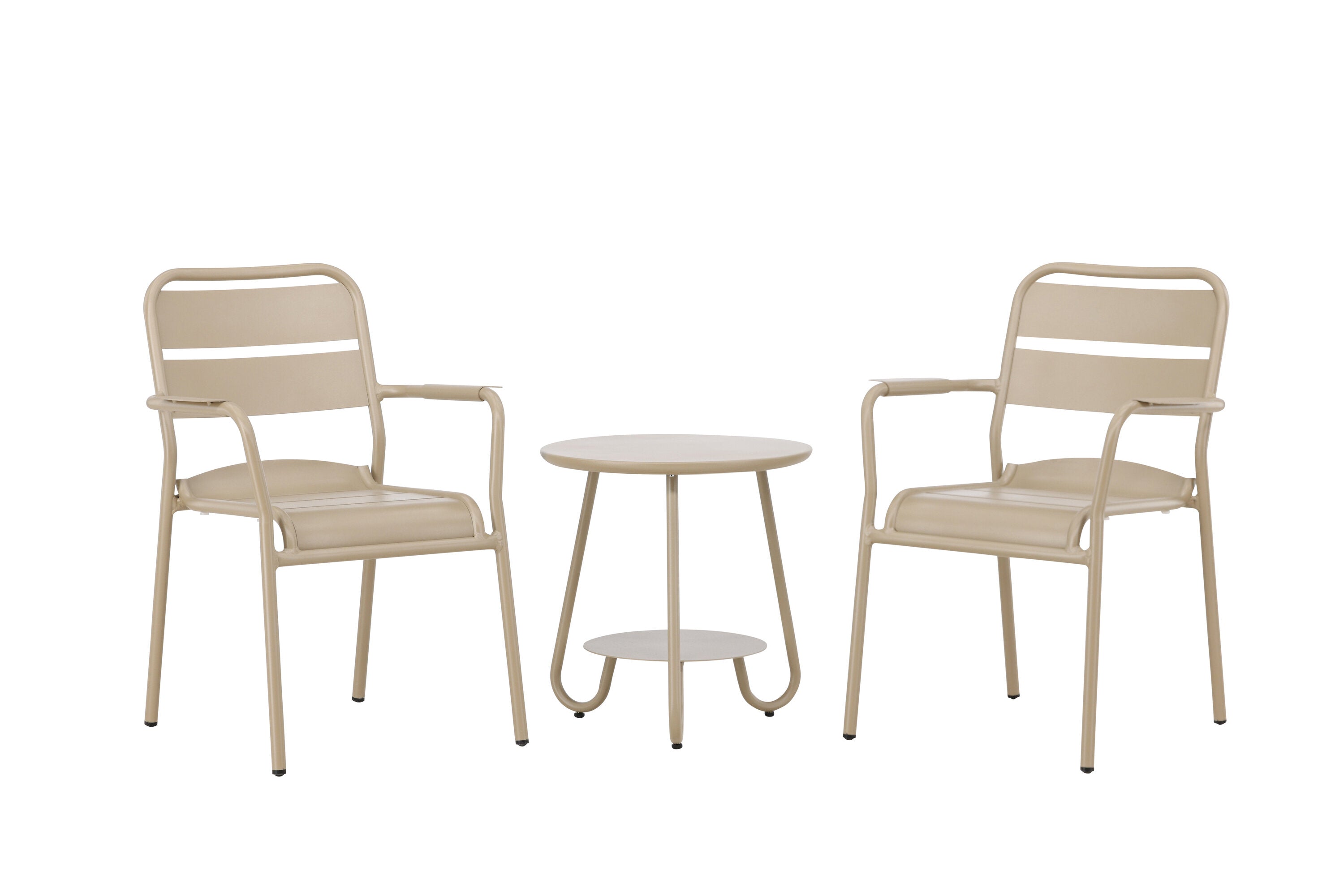 Gartenmöbel Set Faro aus Metall - Beige-Loungesets-Venture Home-le canapé