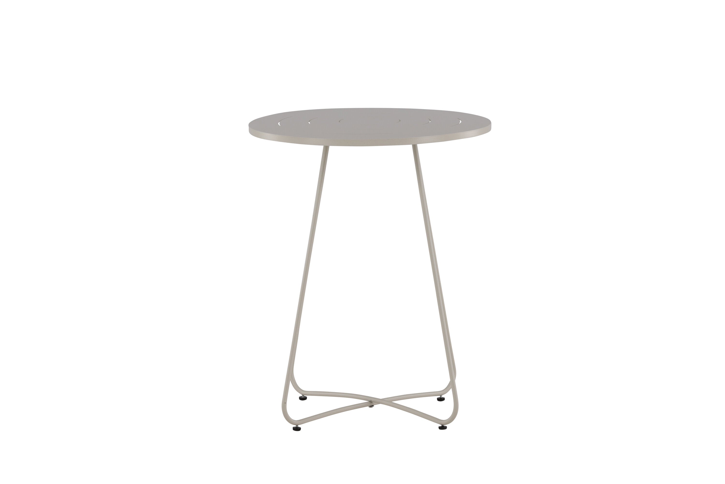 Gartentisch Bacong Ø60cm aus Metall - Beige-Esstische Outdoor-Venture Home-le canapé
