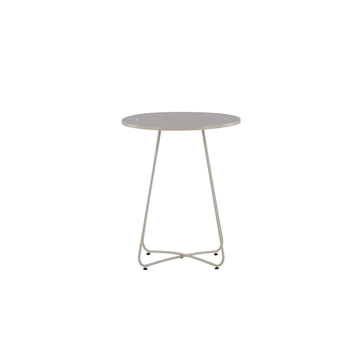 Gartentisch Bacong Ø60cm aus Metall - Beige-Esstische Outdoor-Venture Home-le canapé