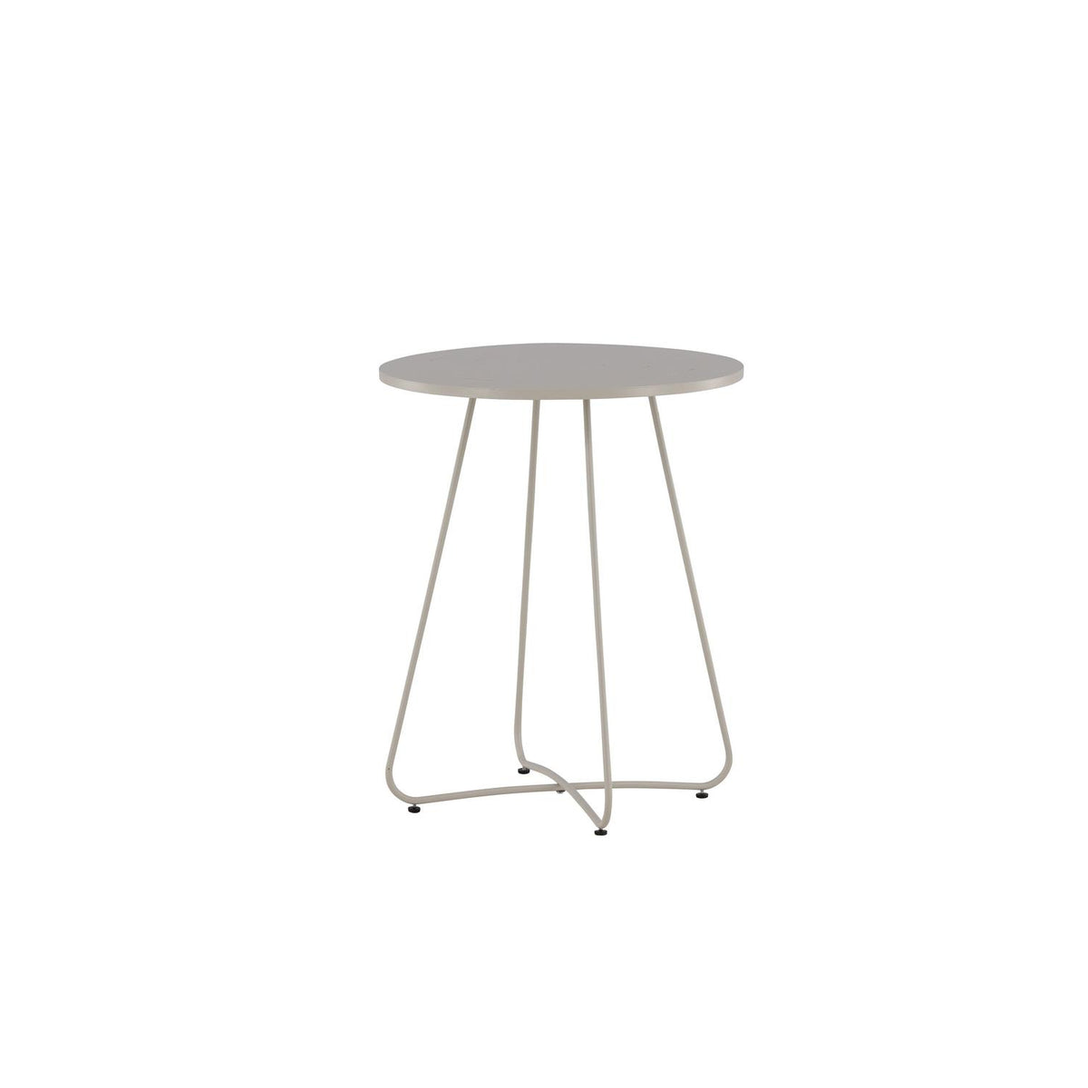 Gartentisch Bacong Ø60cm aus Metall - Beige-Esstische Outdoor-Venture Home-le canapé