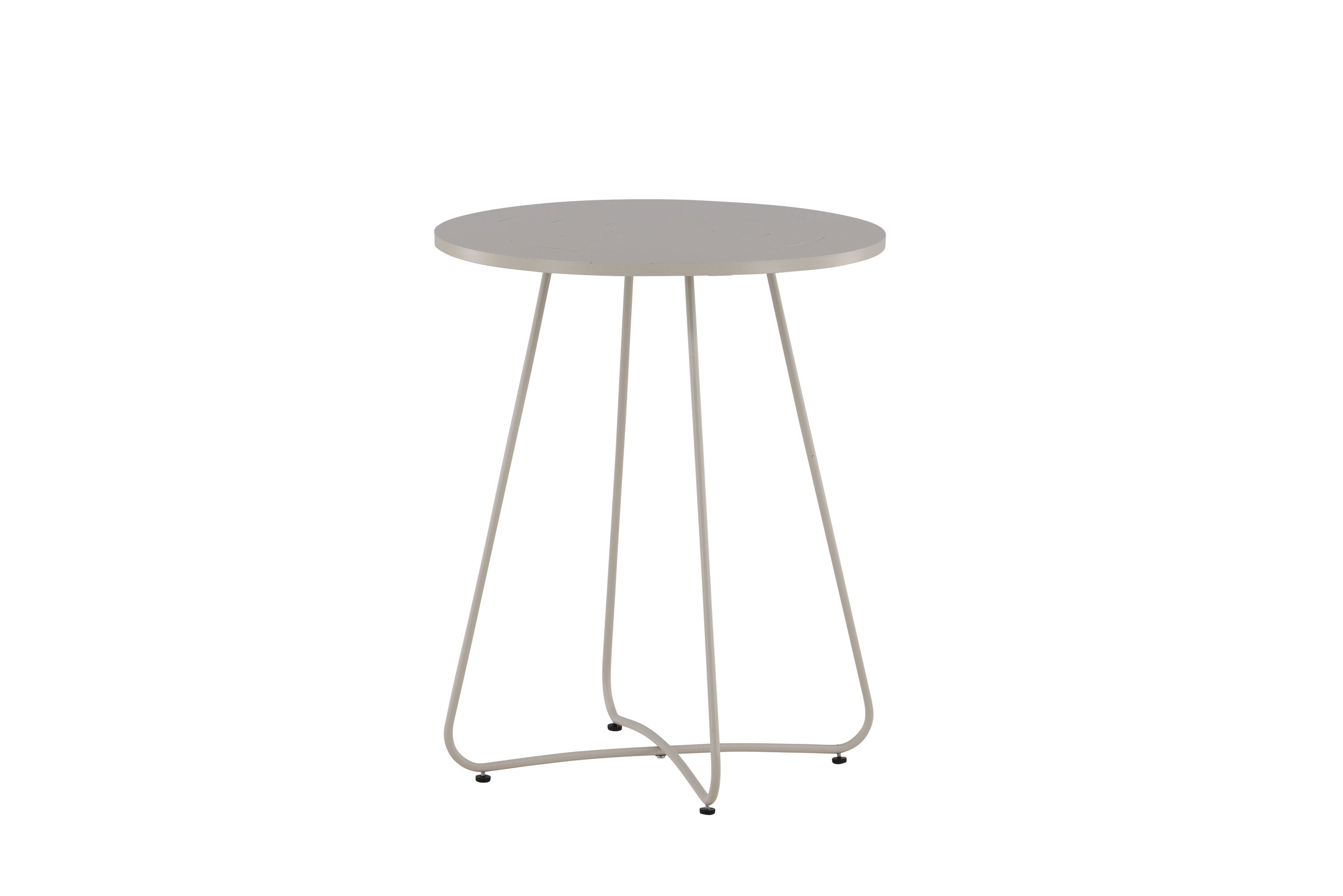 Gartentisch Bacong Ø60cm aus Metall - Beige-Esstische Outdoor-Venture Home-le canapé