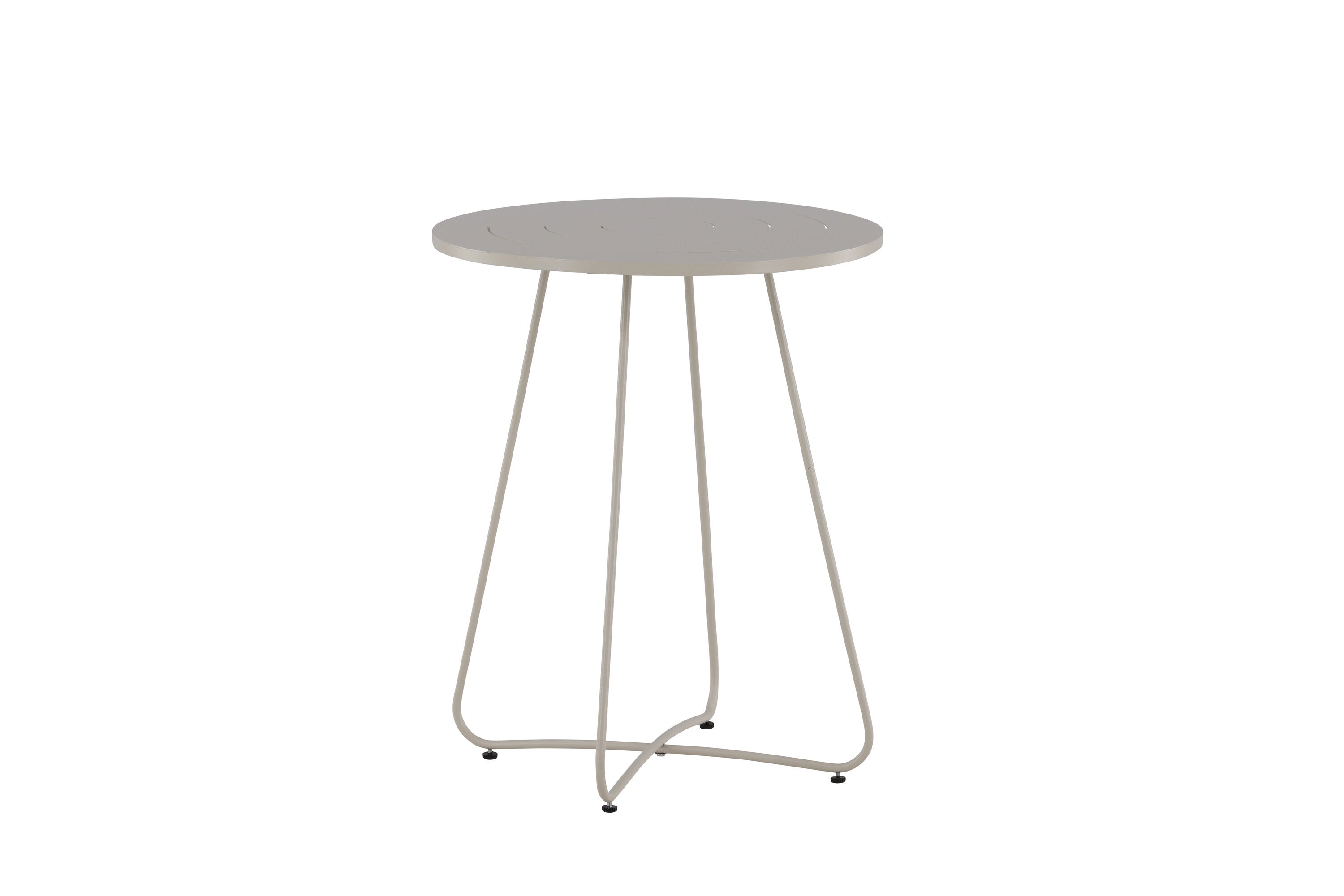 Gartentisch Bacong Ø60cm aus Metall - Beige-Esstische Outdoor-Venture Home-le canapé