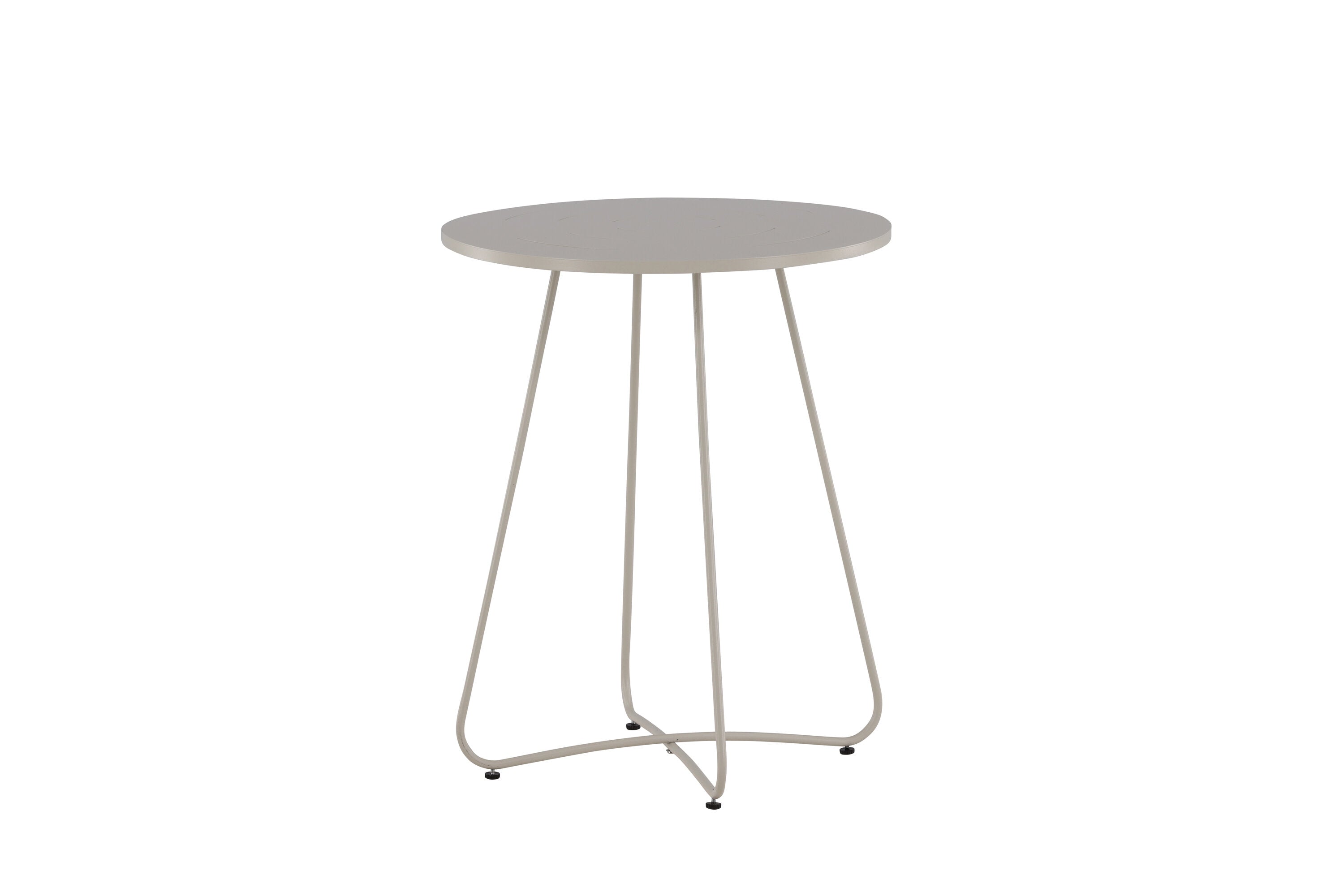 Gartentisch Bacong Ø60cm aus Metall - Beige-Esstische Outdoor-Venture Home-le canapé